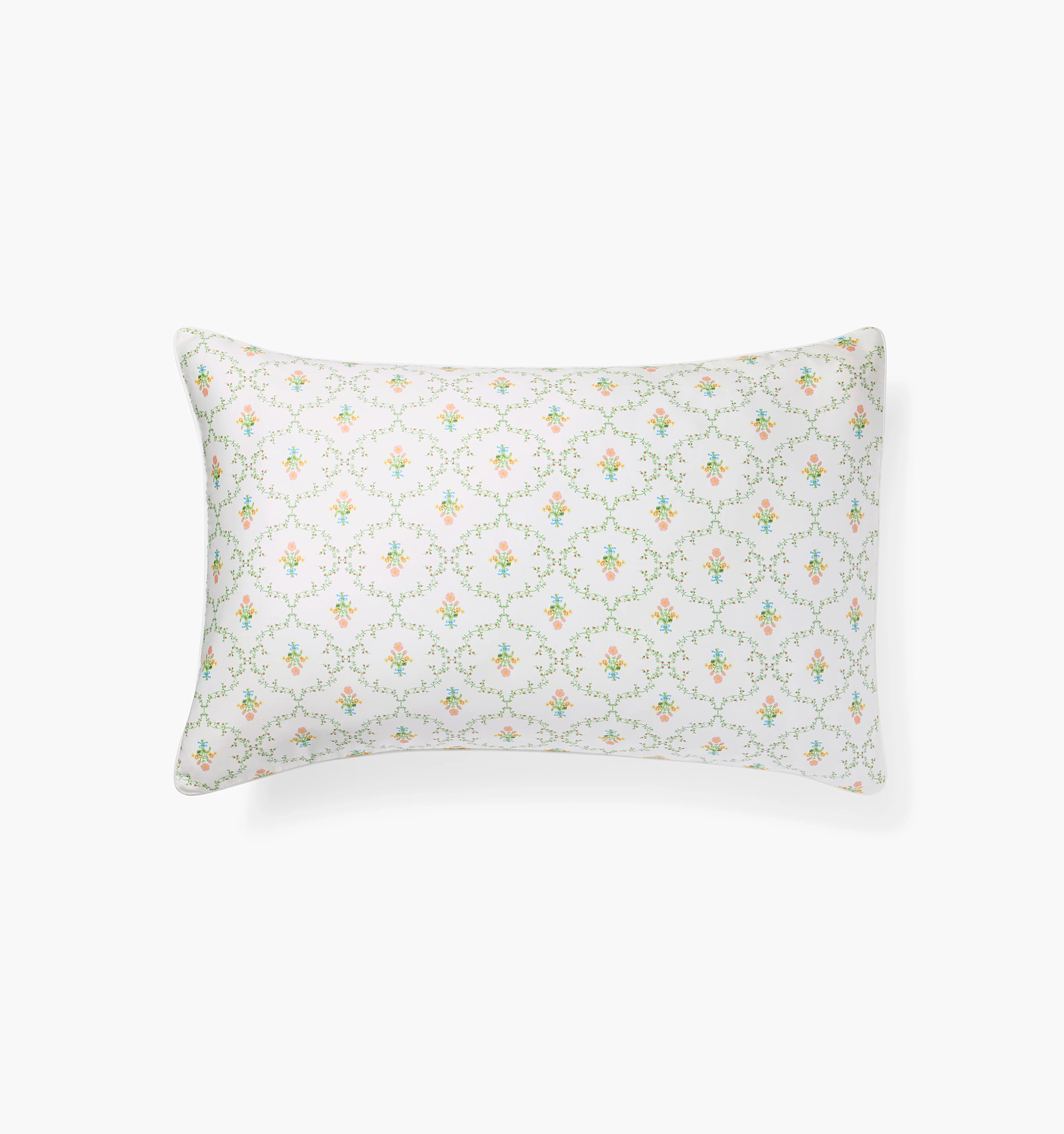 The Sisi Silk Pillowcase - Pastel Trellis - Image 3