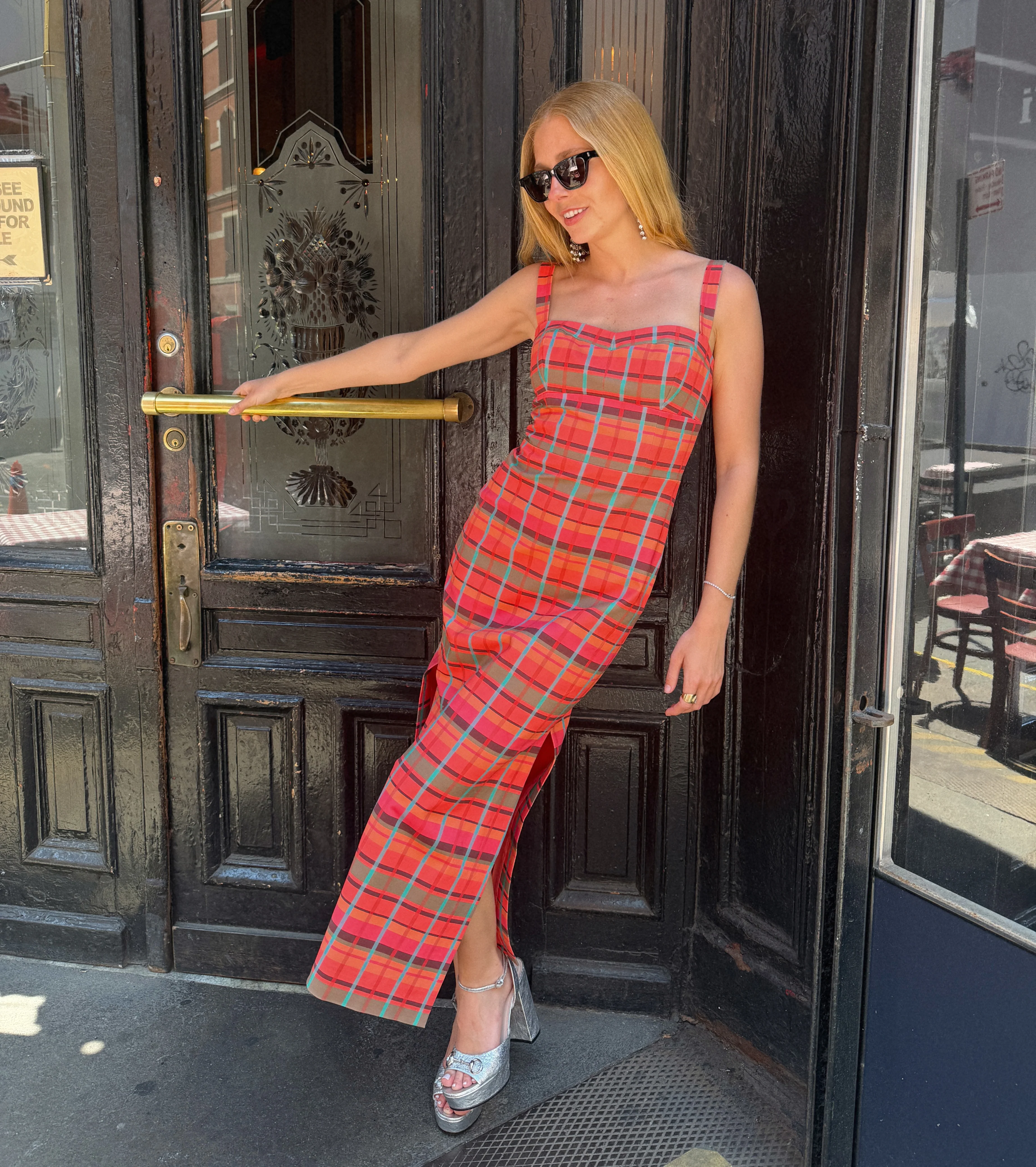 The Agnes Dress - Sunset Gingham - Image 2