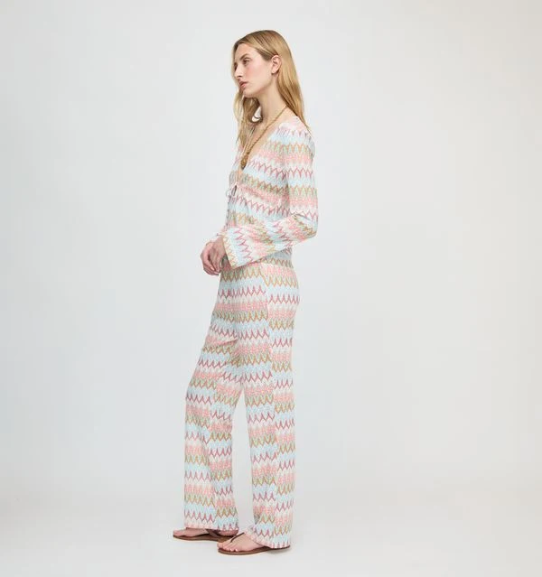 The Alden Pant - White Multi Smooth Shimmer Knit - Image 3
