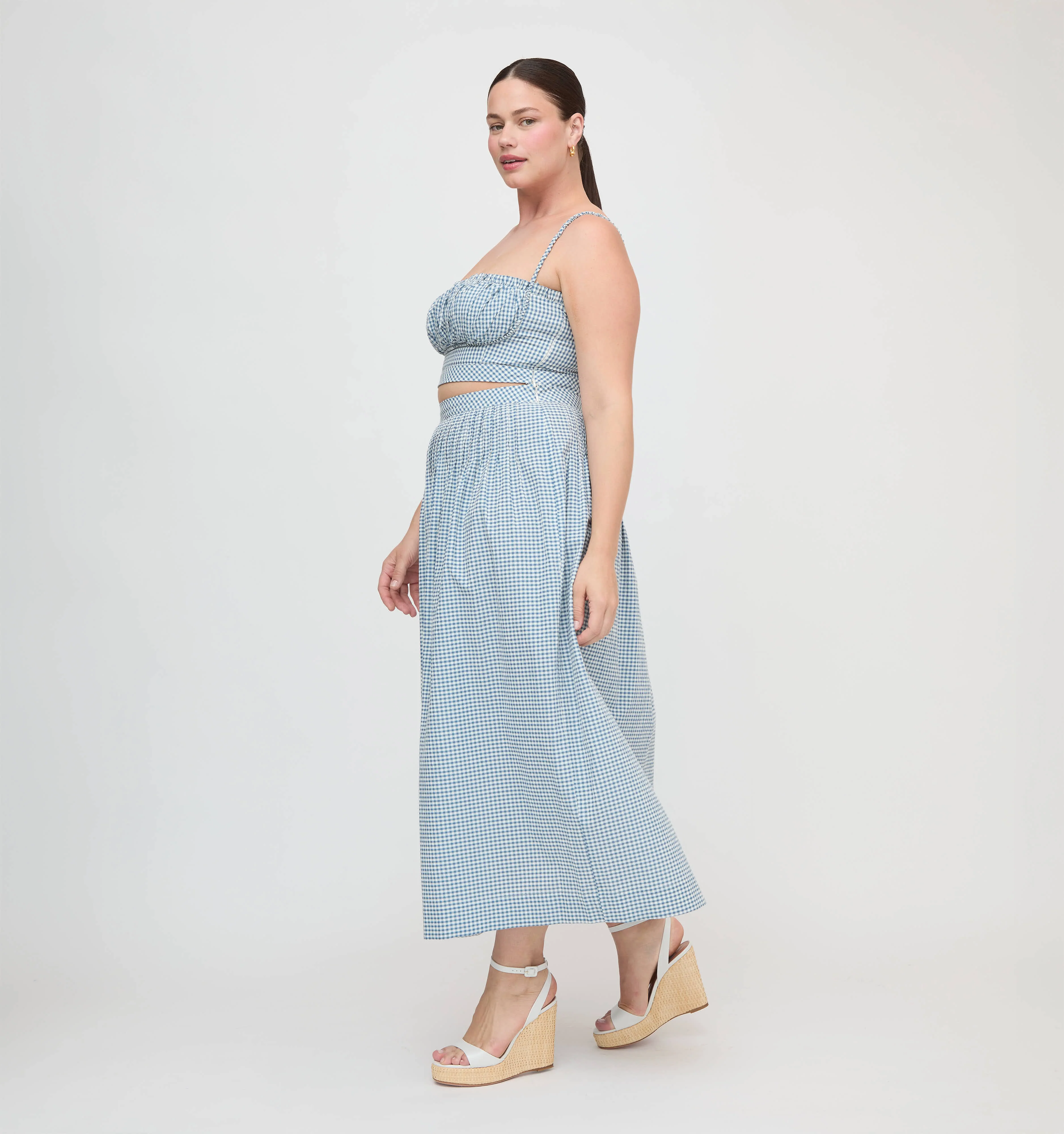 The Ame Skirt - Lagoon Gingham - Image 3