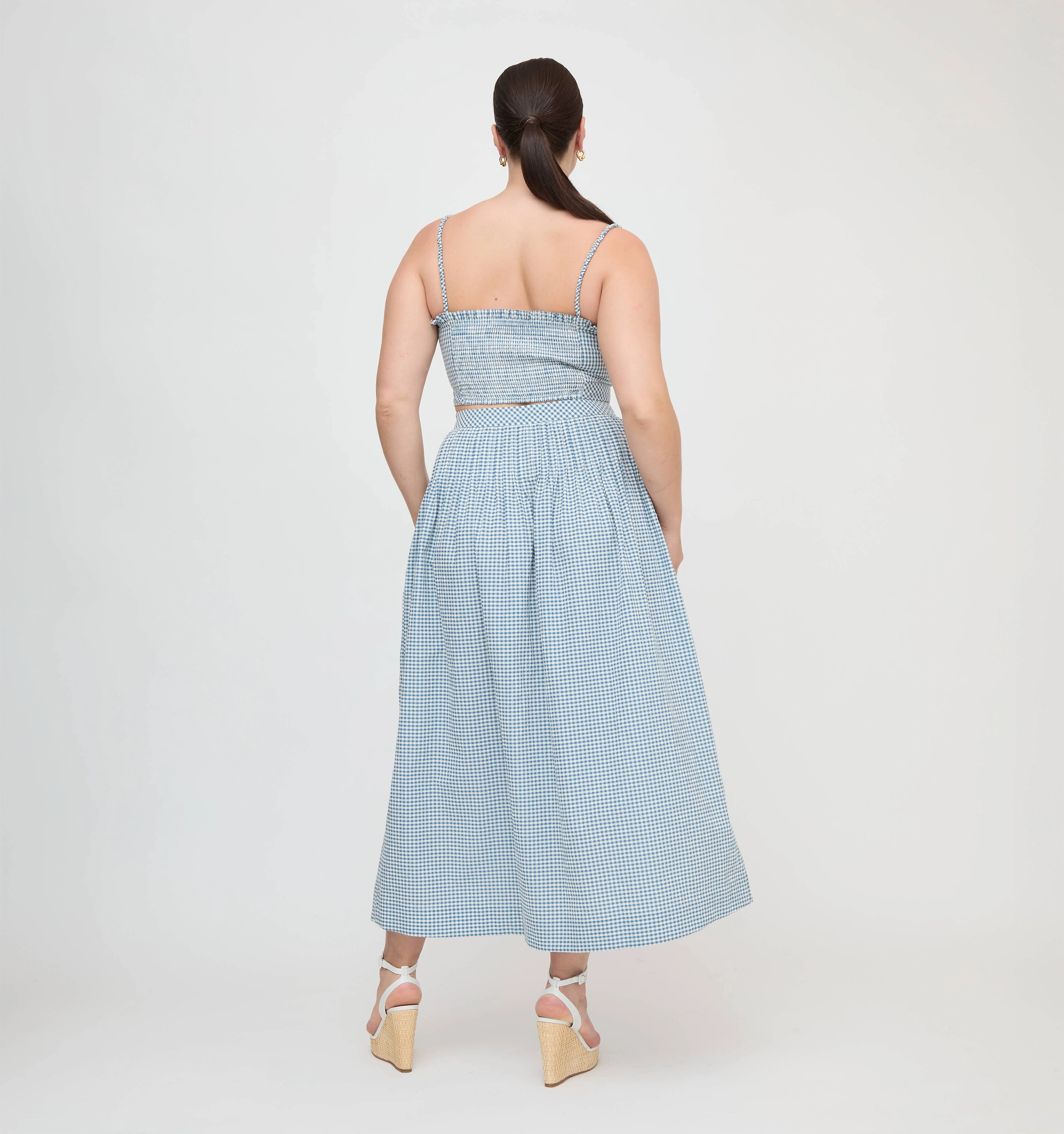 The Ame Skirt - Lagoon Gingham - Image 4