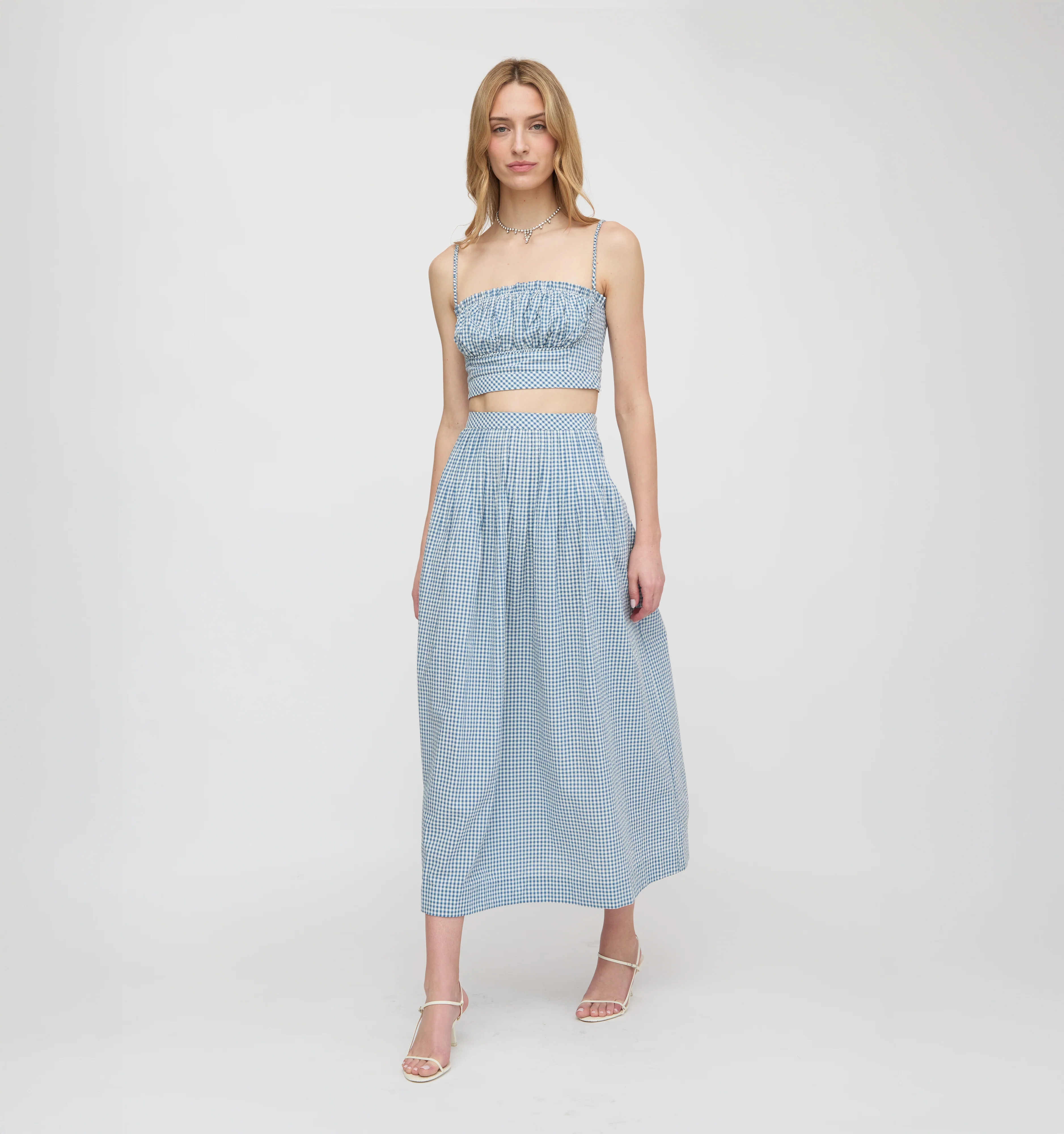 The Ame Skirt - Lagoon Gingham - Image 6