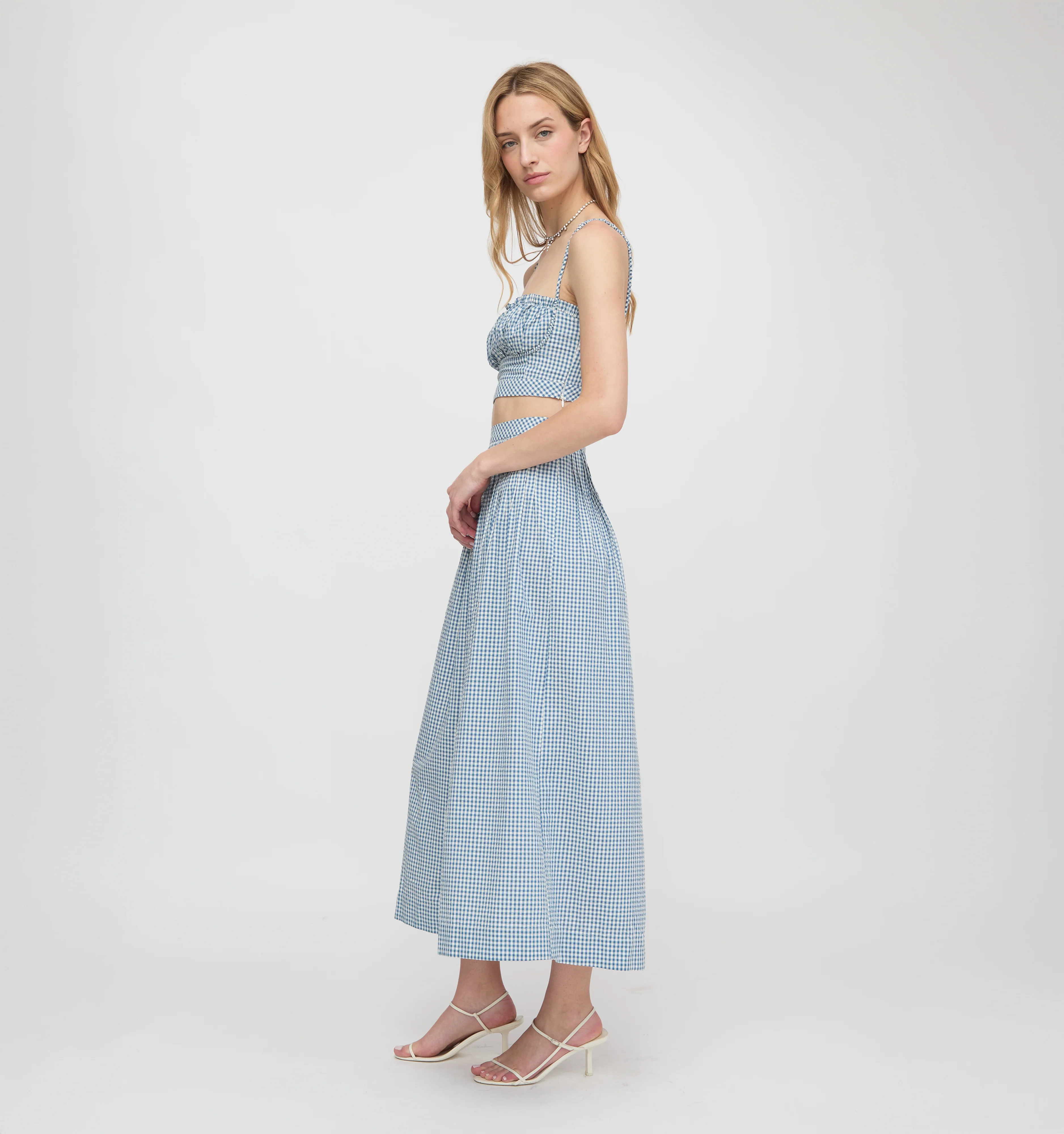 The Ame Skirt - Lagoon Gingham - Image 7