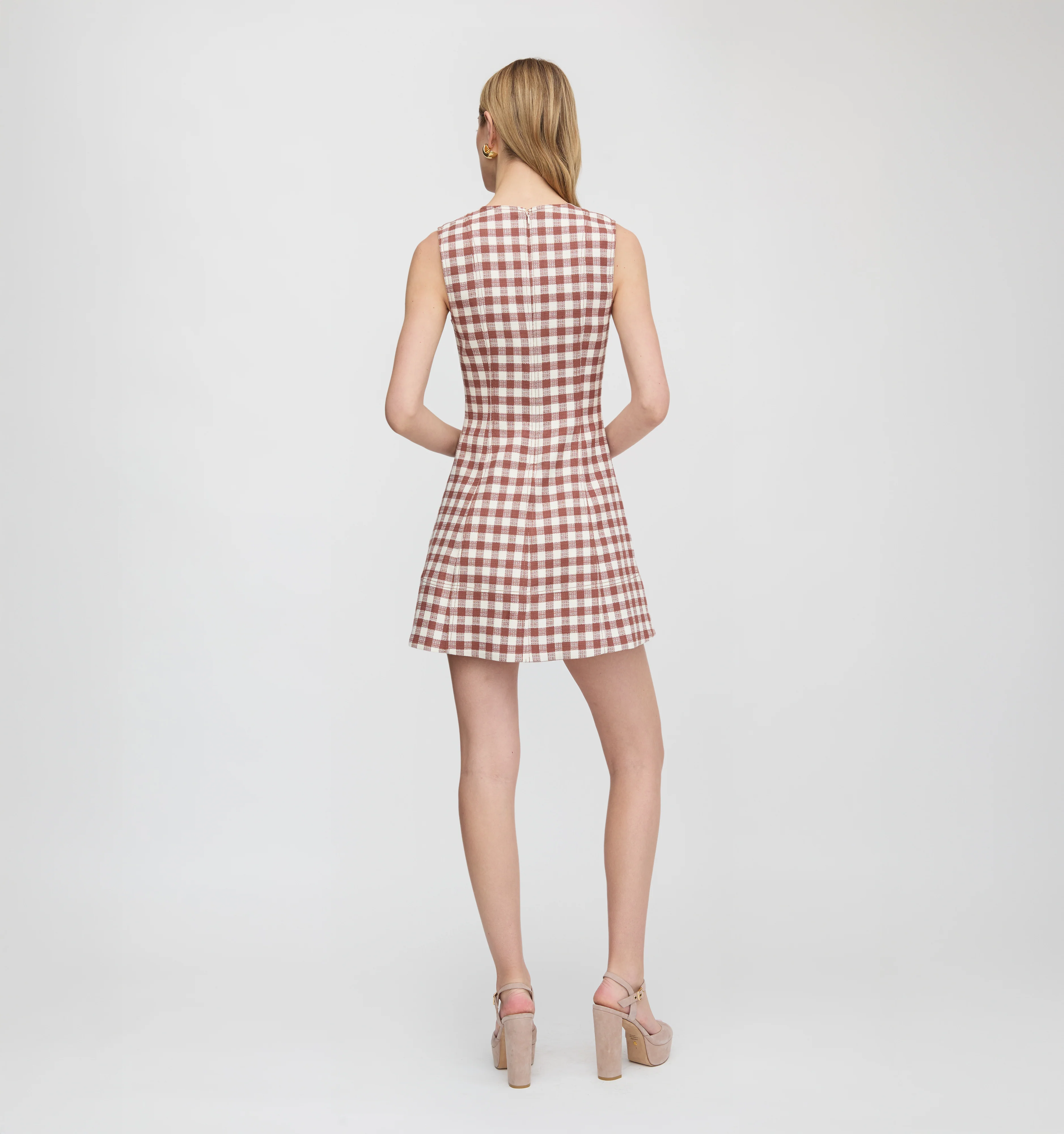 The Angie Dress - Cognac Gingham - Image 5
