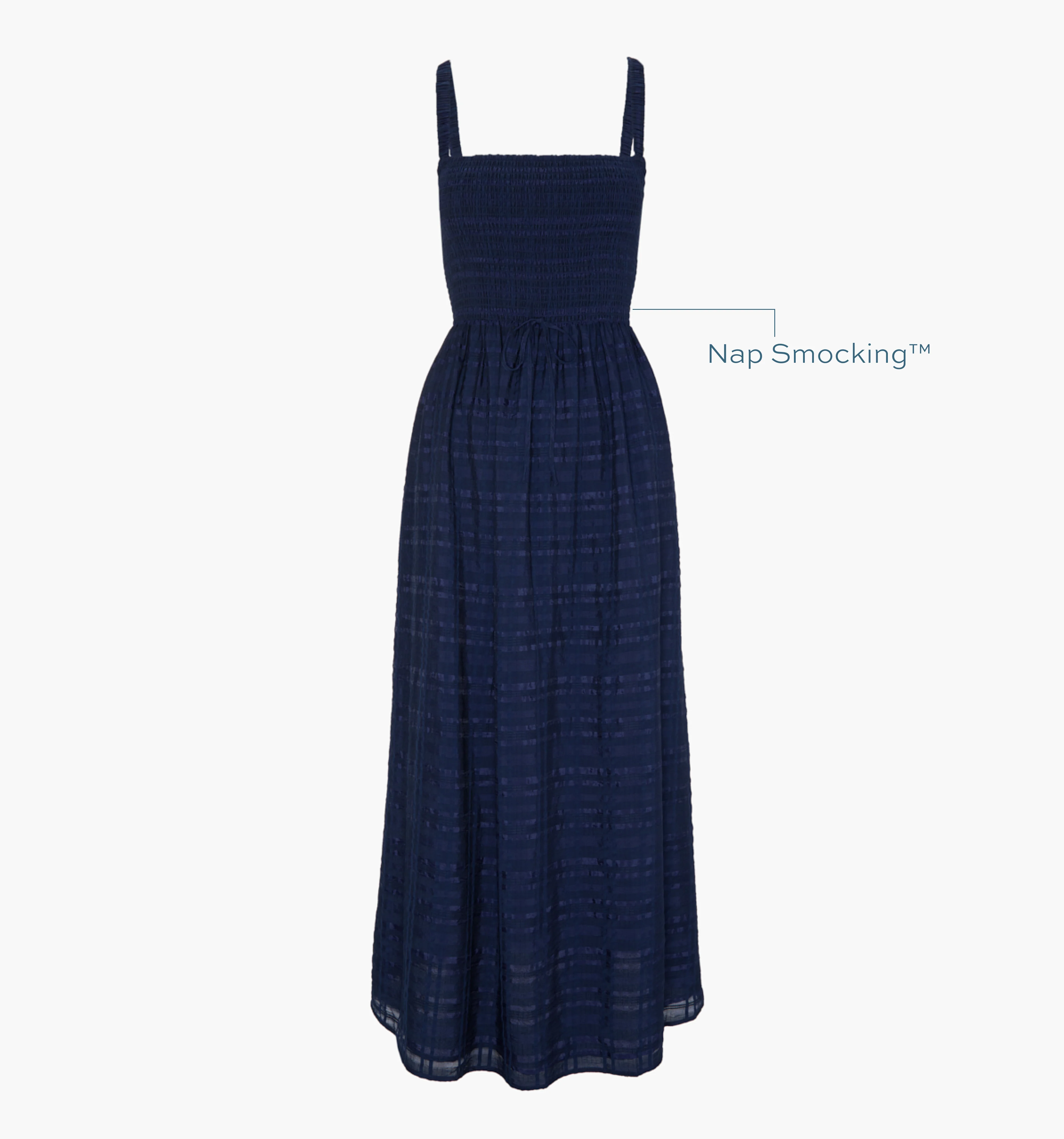 The Anita Nap Dress - Navy Sheer Plaid - Image 6