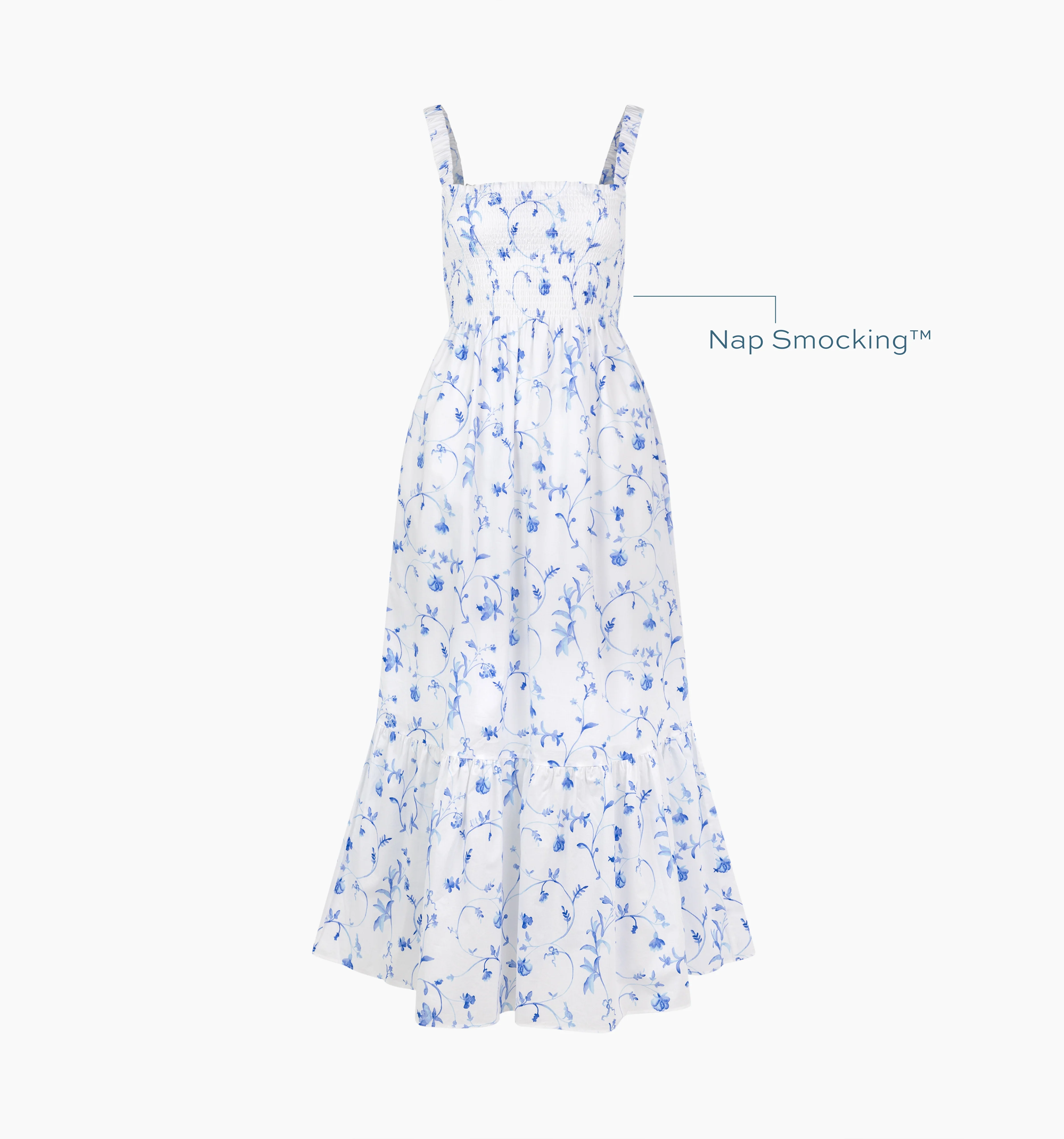 The Anjuli Nap Dress - Blue Botanical - Image 5