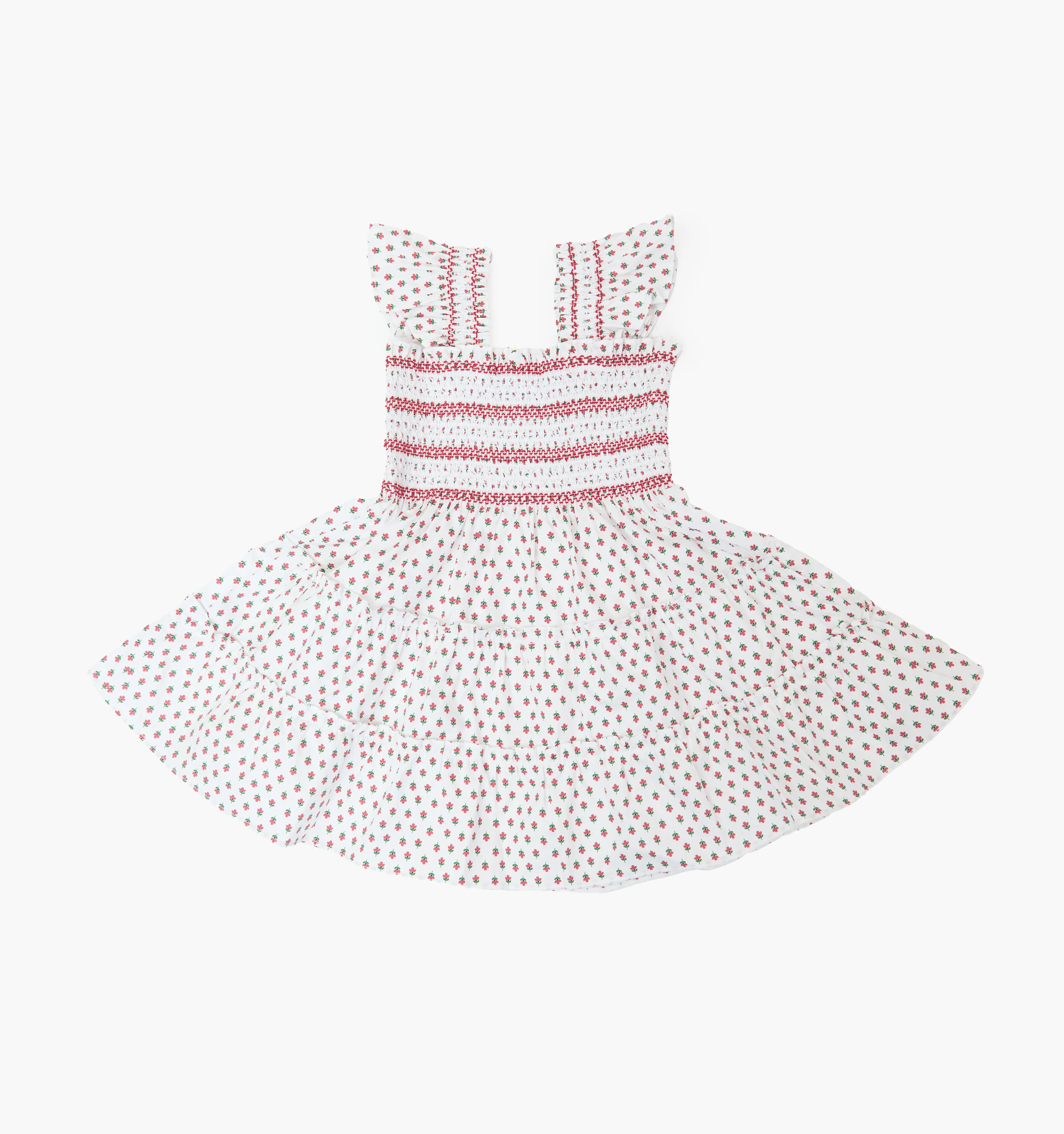 The Baby Ellie Nap Dress - White Poppy Half Drop - Image 3