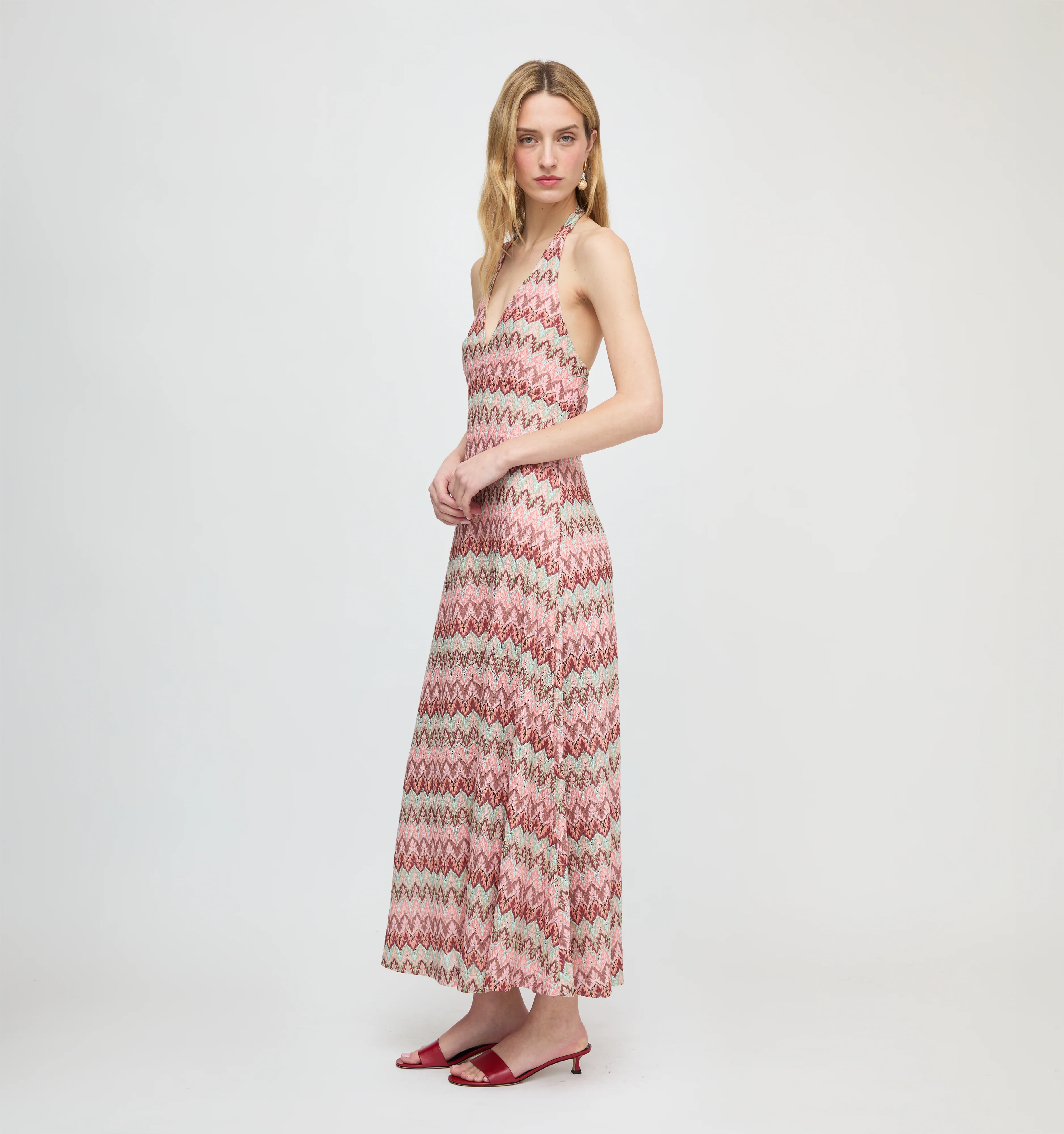 The Bela Dress - Pink Multi Smooth Shimmer Knit - Image 5