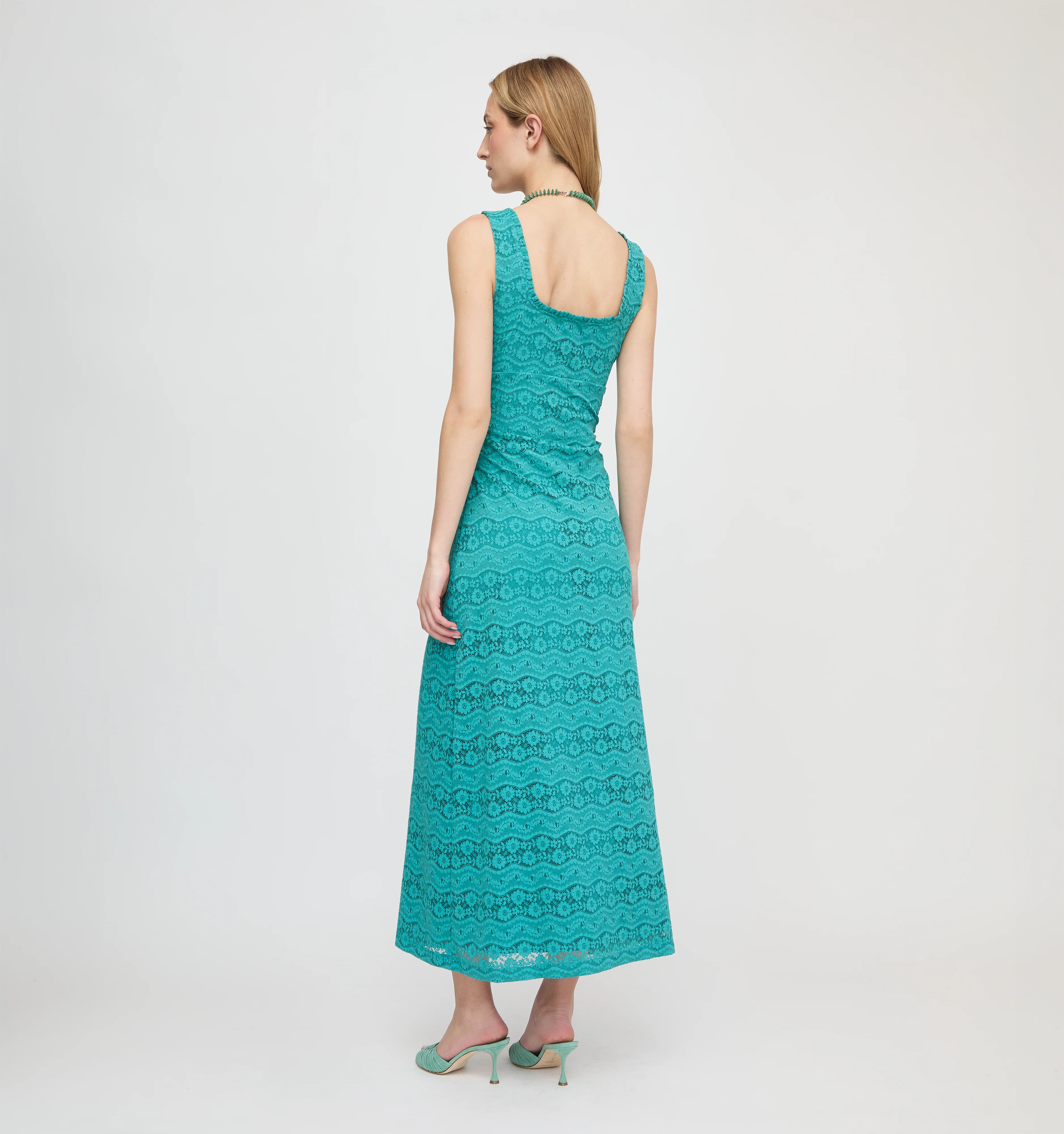 The Coraline Dress - Teal Stretch Lace - Image 5