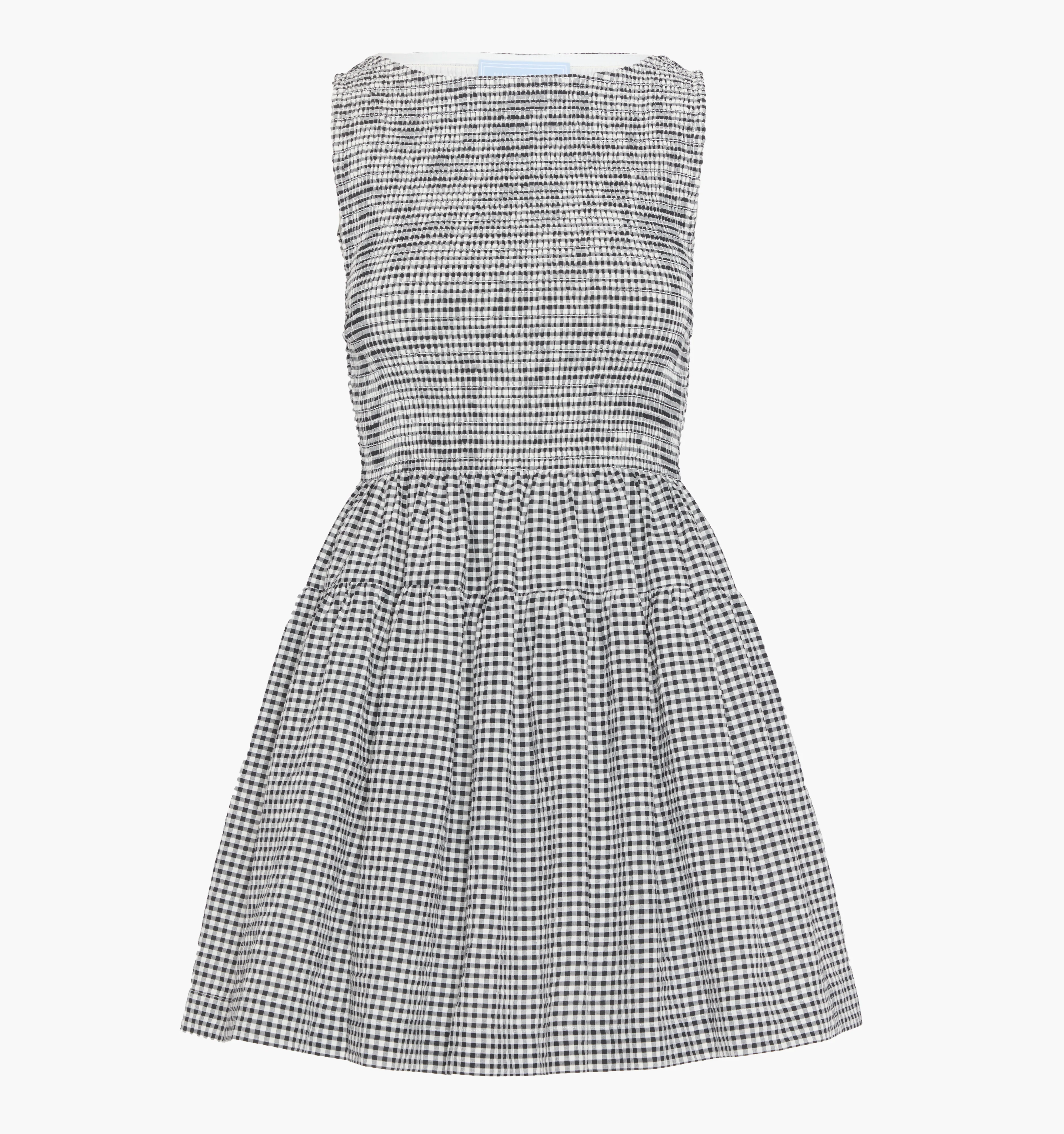 The Cosima Mini Nap Dress - Black/Sand Gingham - Image 4