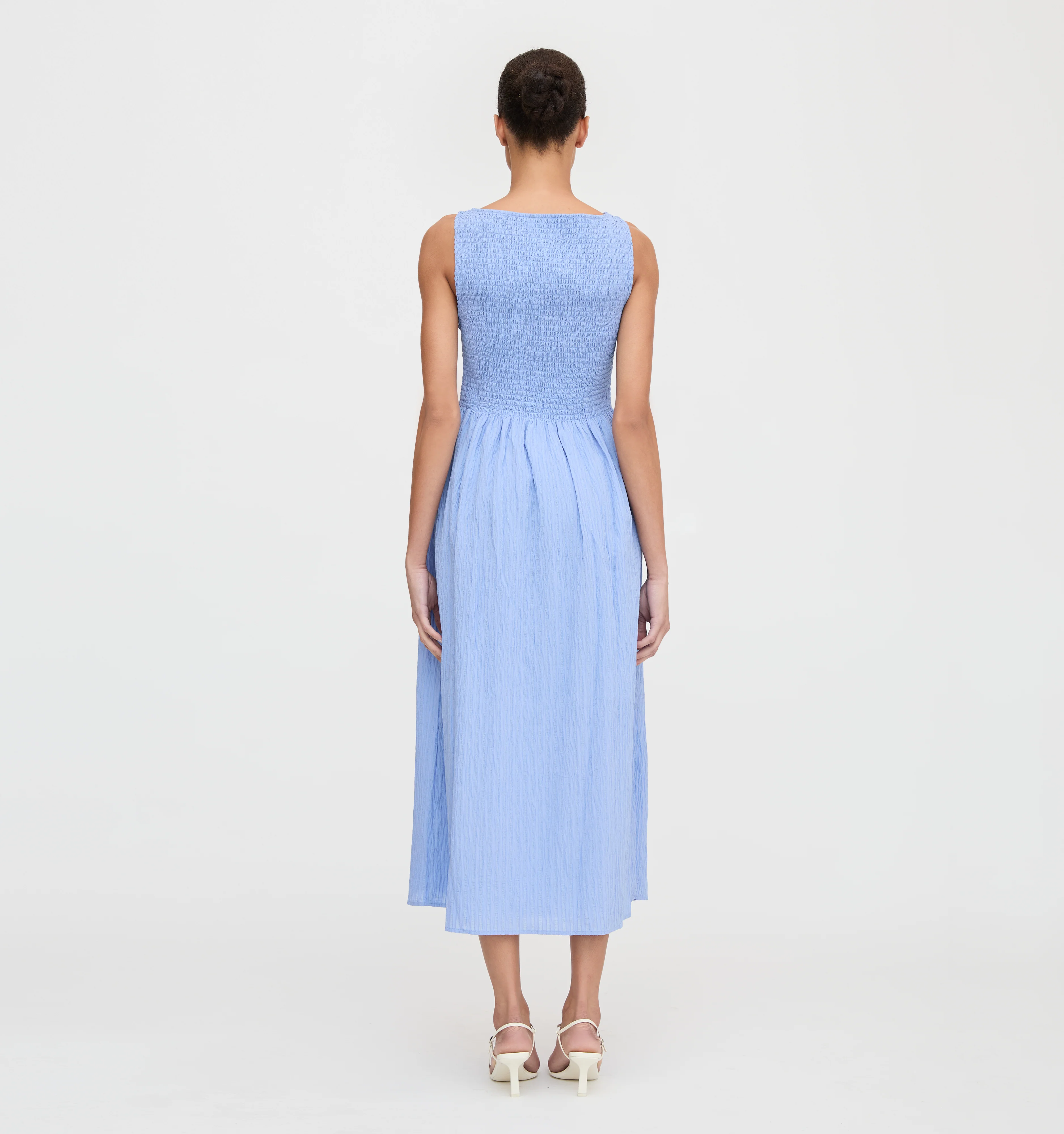 The Cosima Nap Dress - Bluebird Tonal Seersucker - Image 3