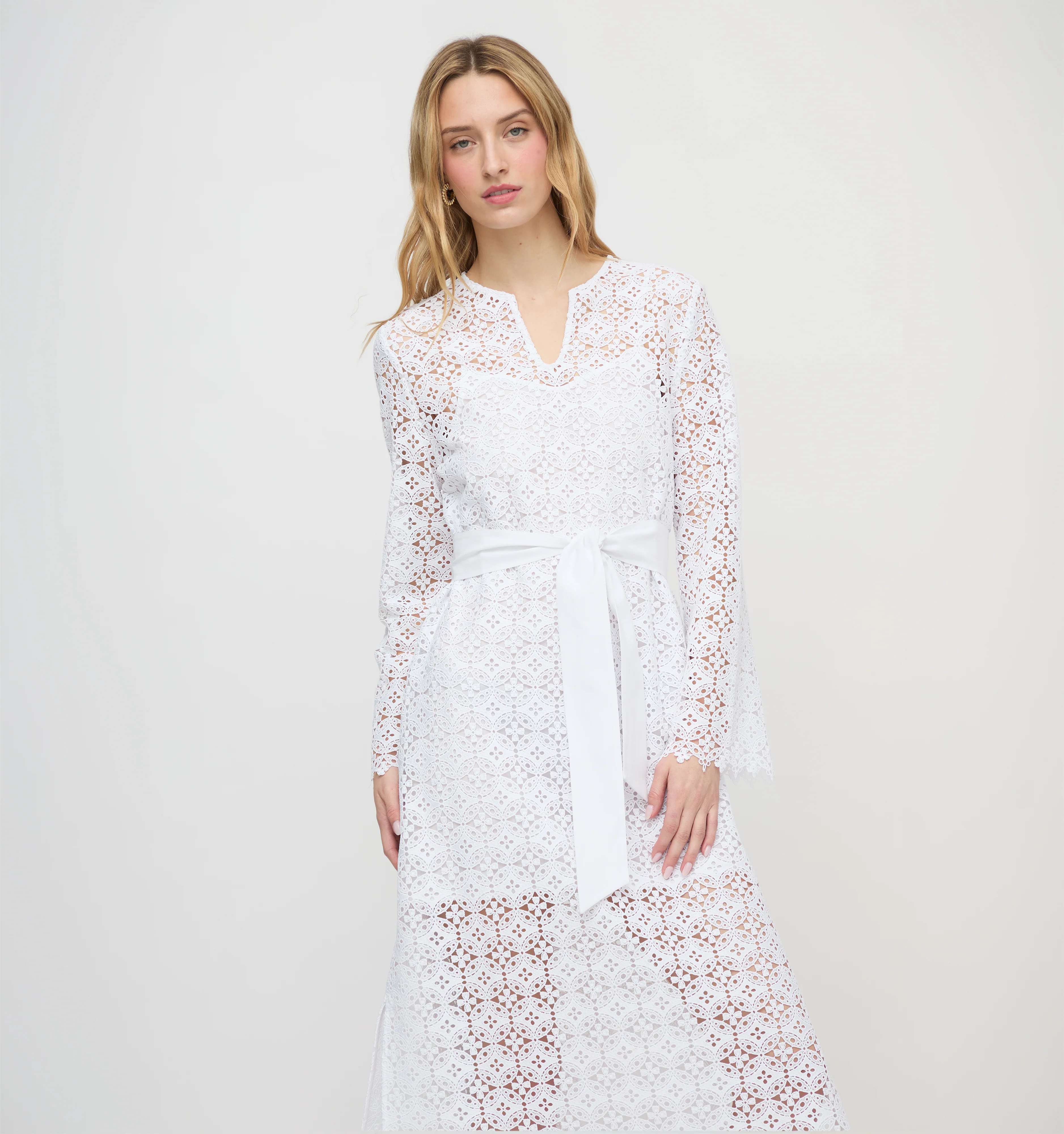 The Darinka Dress - White Medallion Lace - Image 2