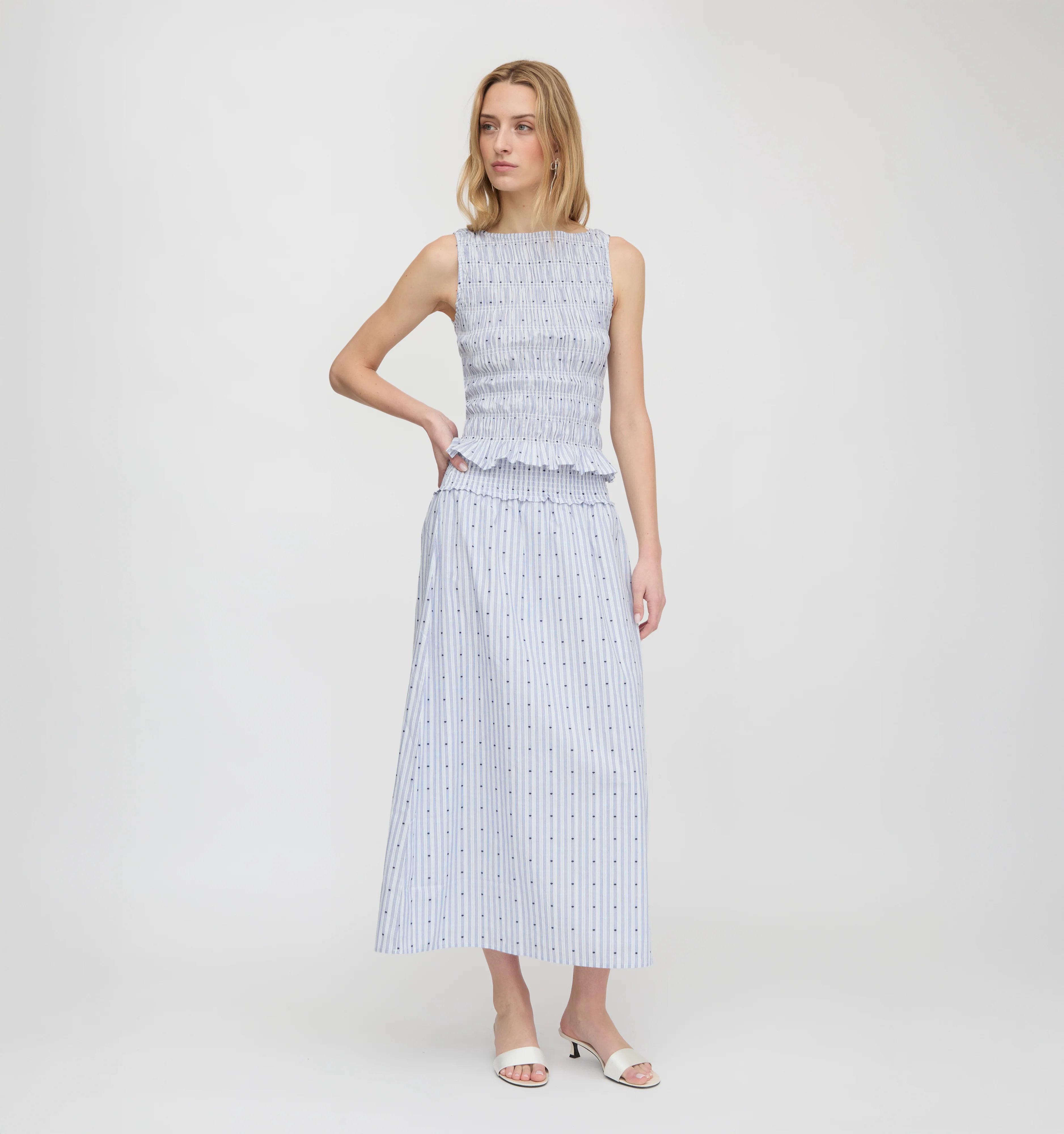 The Phoebe Nap Top - Blue Swiss Dot - Image 6