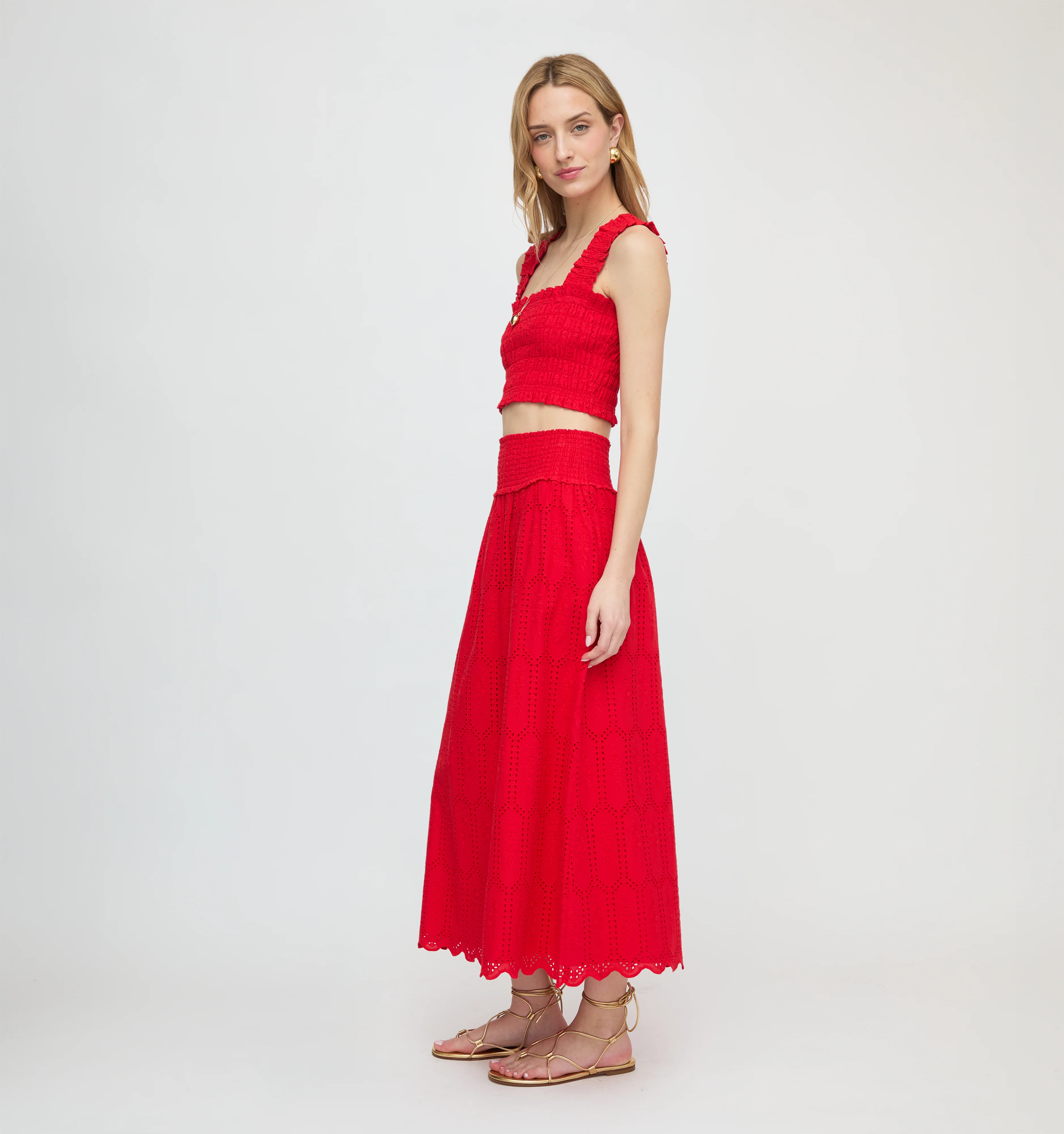 The Azalea Nap Top - Cherry Trellis Broderie - Image 3