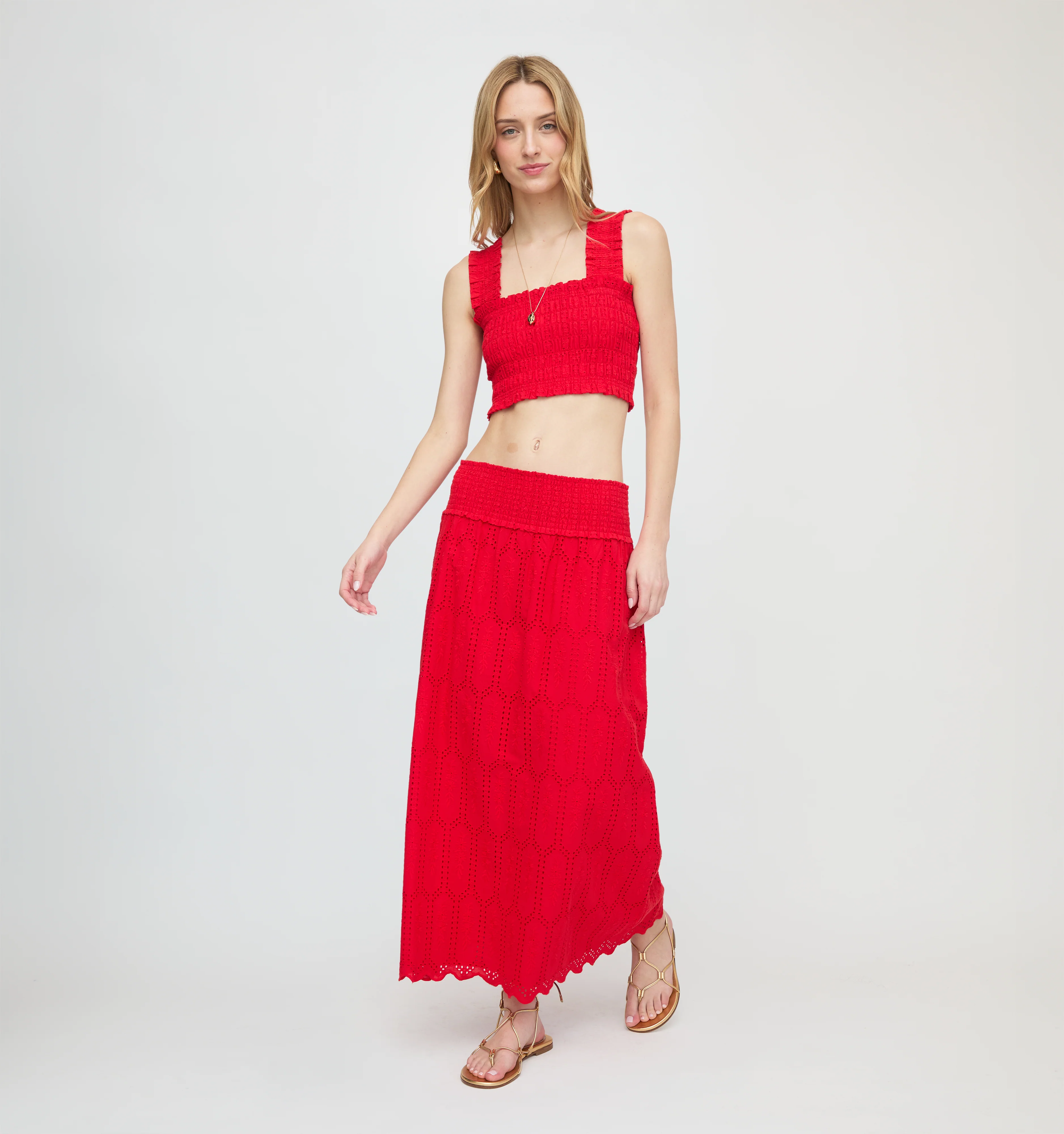 The Azalea Nap Top - Cherry Trellis Broderie - Image 2