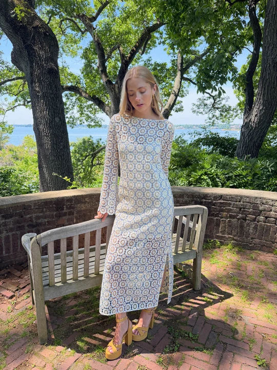 The Eliza Dress - Blue Dahlia Lace - Image 2