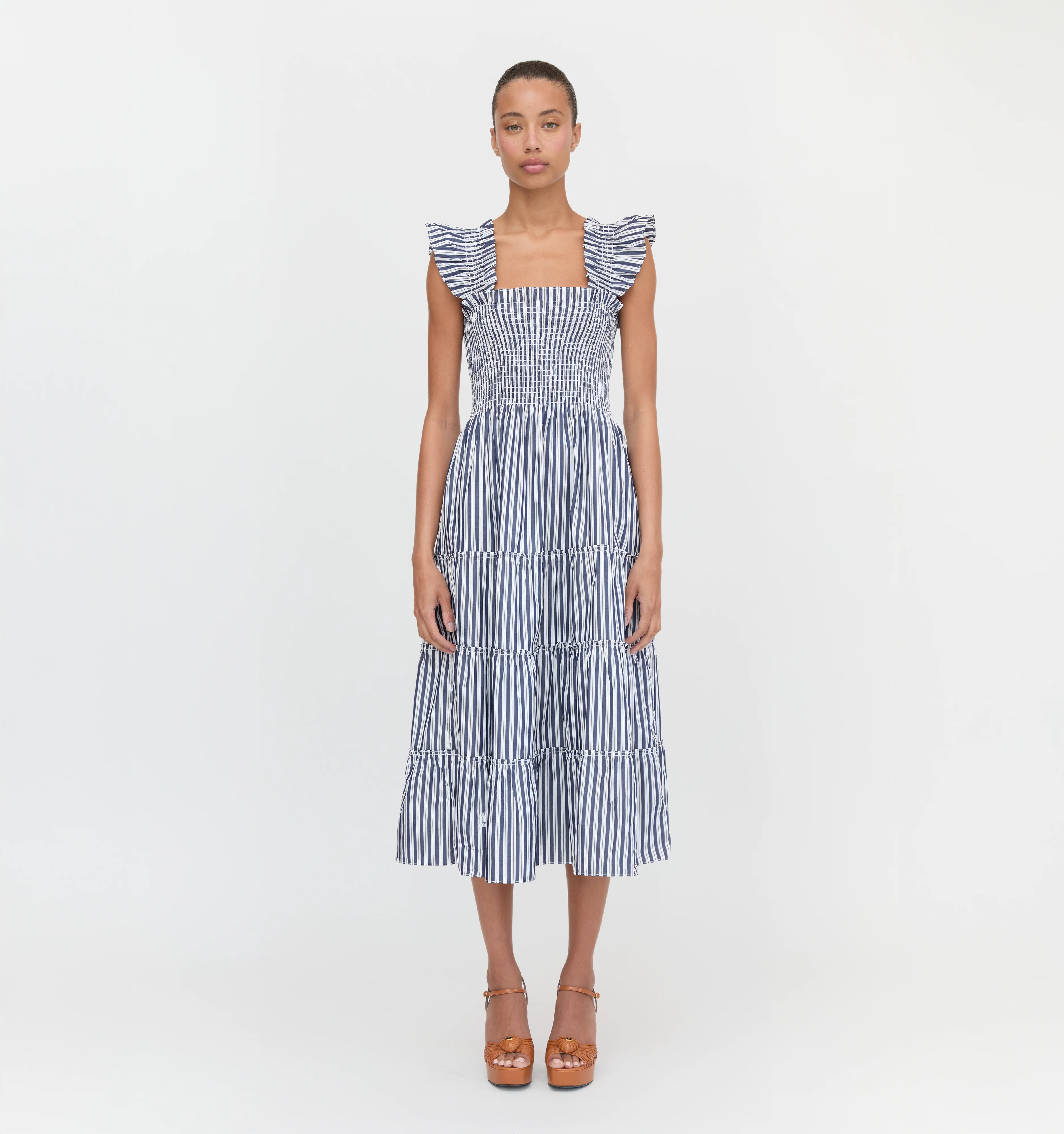 The Ellie Nap Dress - Navy Stripe