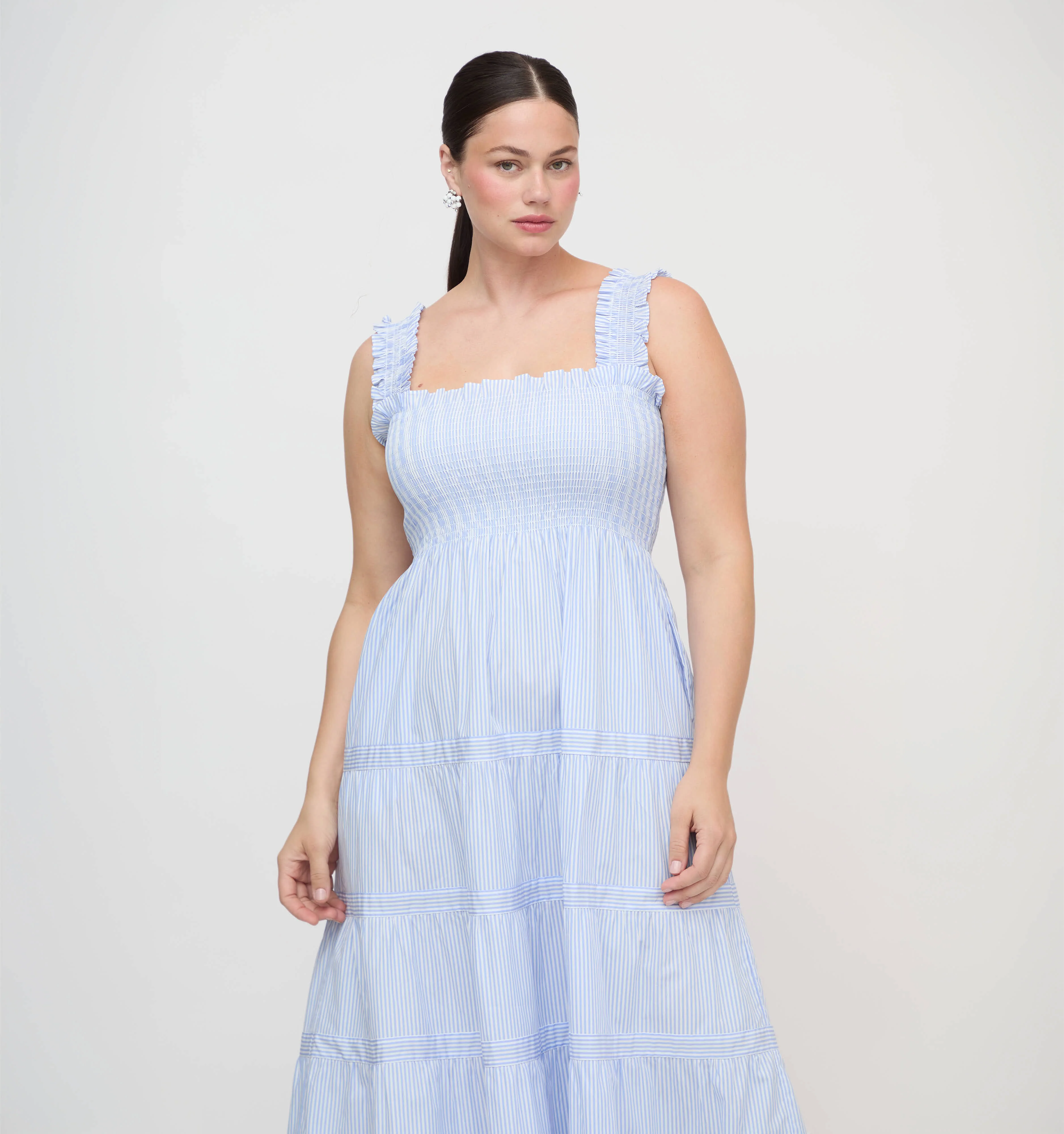 The Goldie Nap Dress - Blue/White Stripe - Image 5
