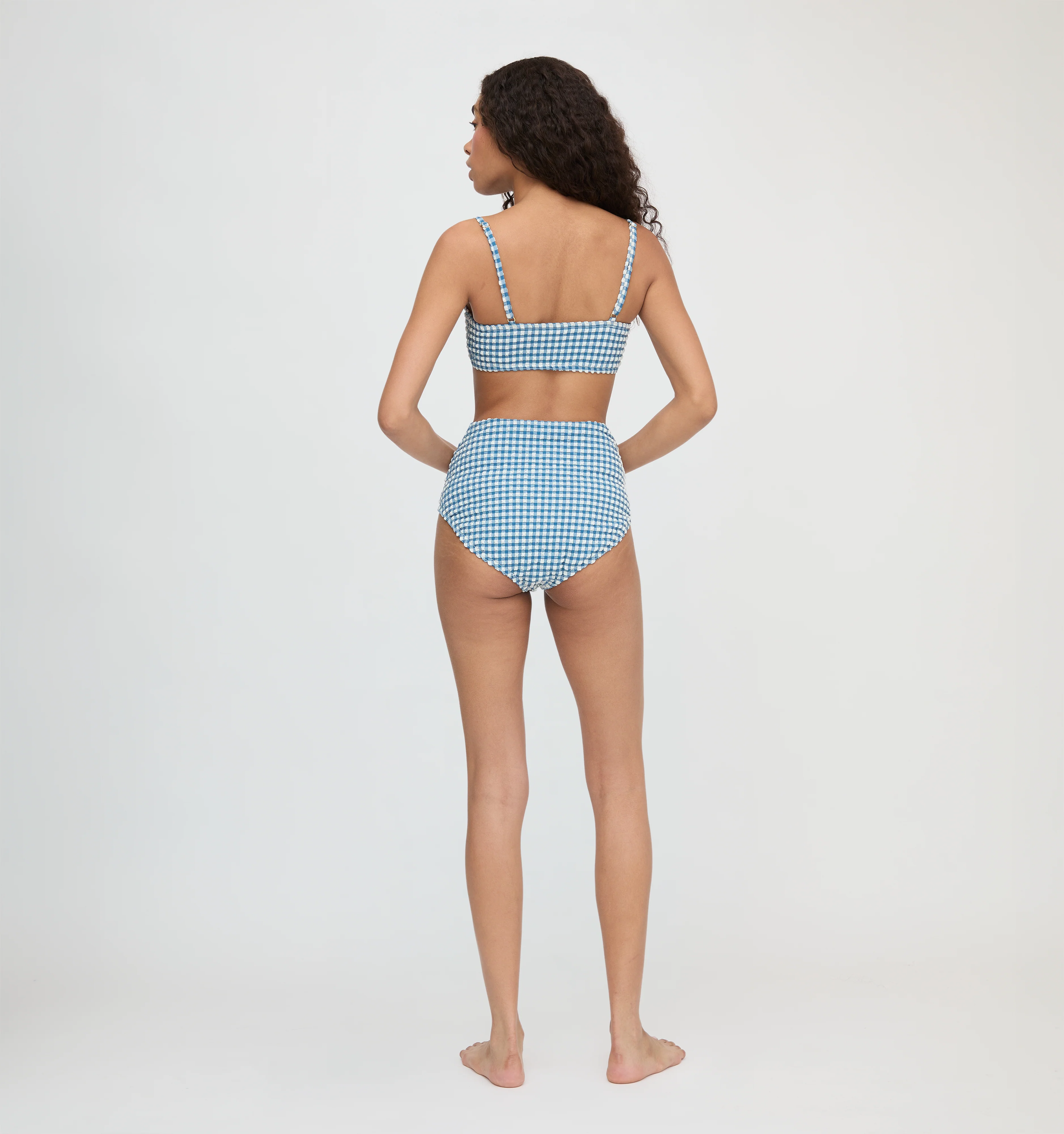 The Juno Bikini Set - Lagoon Gingham - Image 3