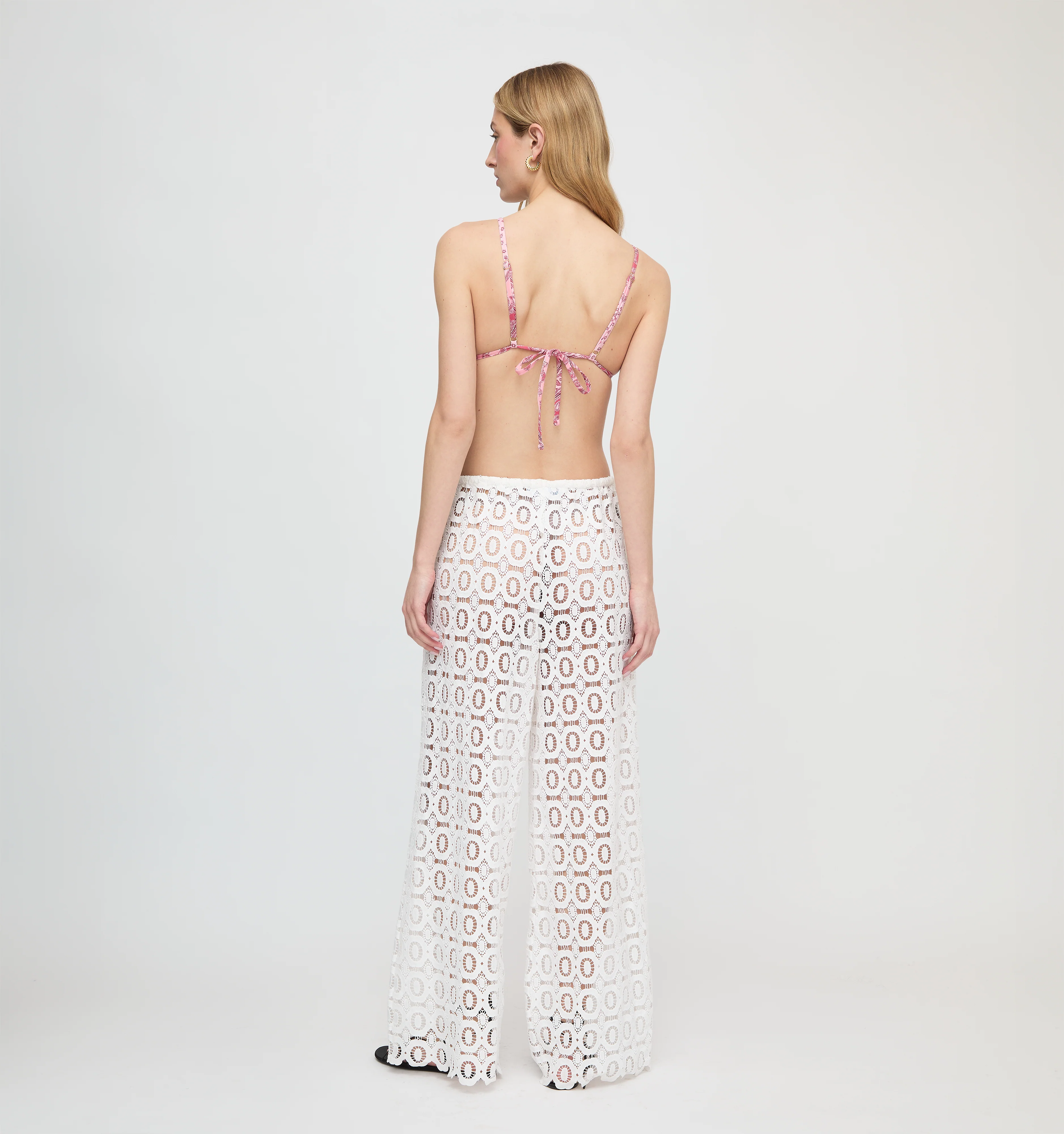 The Kaya Pool Pant - White Broderie - Image 6