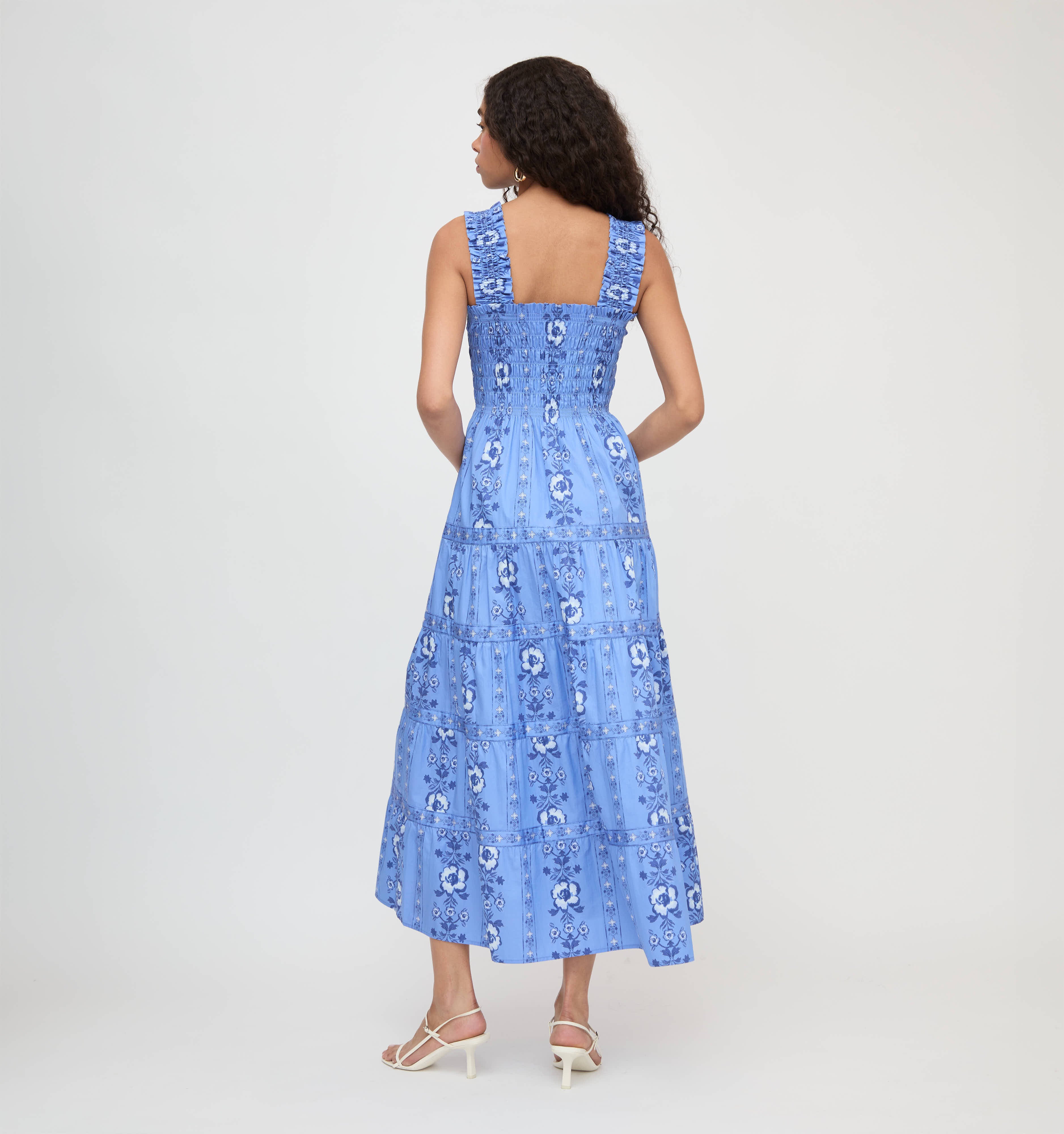 The Kimmy Maxi Nap Dress - Blue Arcadia Border - Image 3