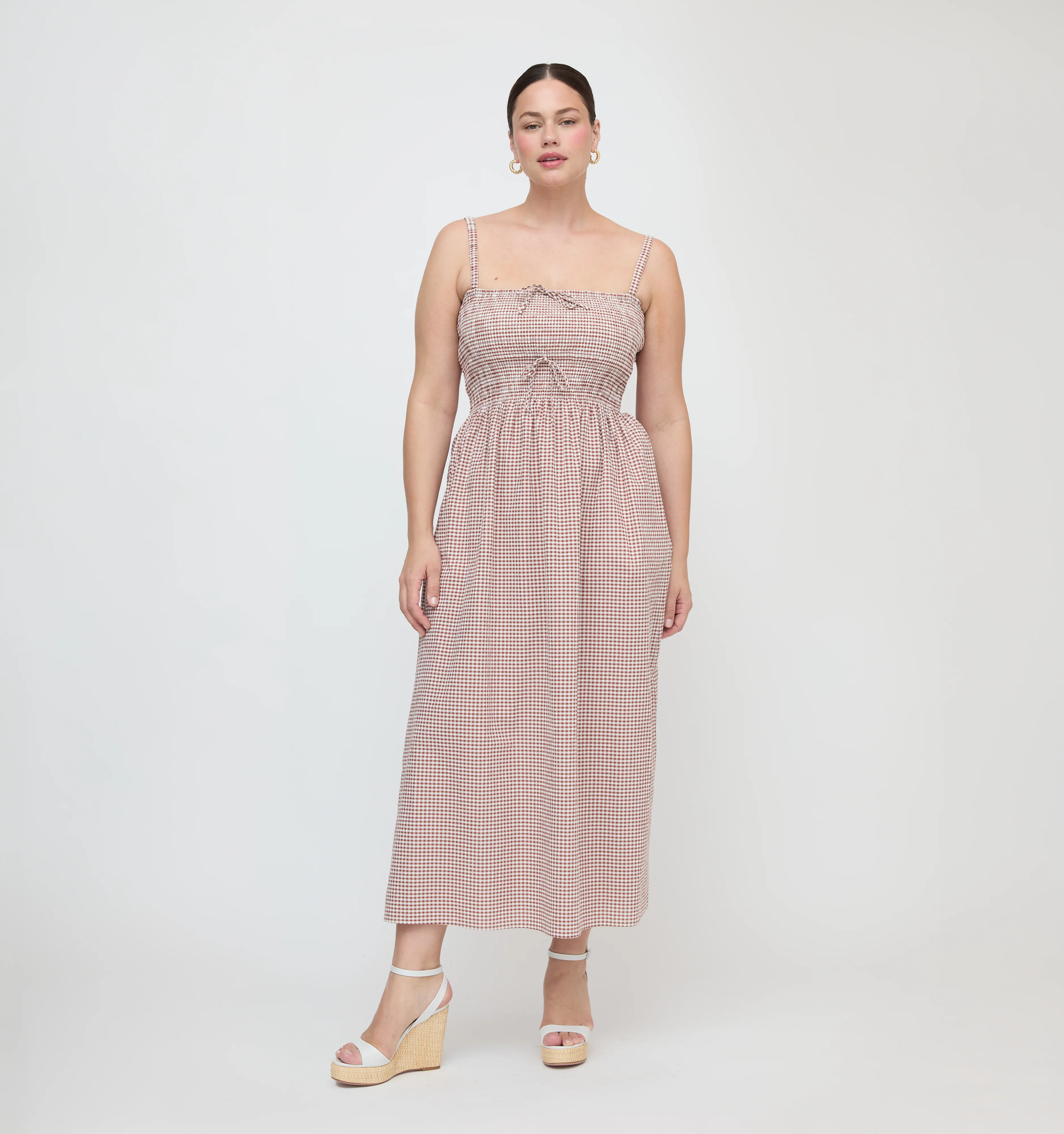 The Larissa Nap Dress - Cognac Gingham - Image 6