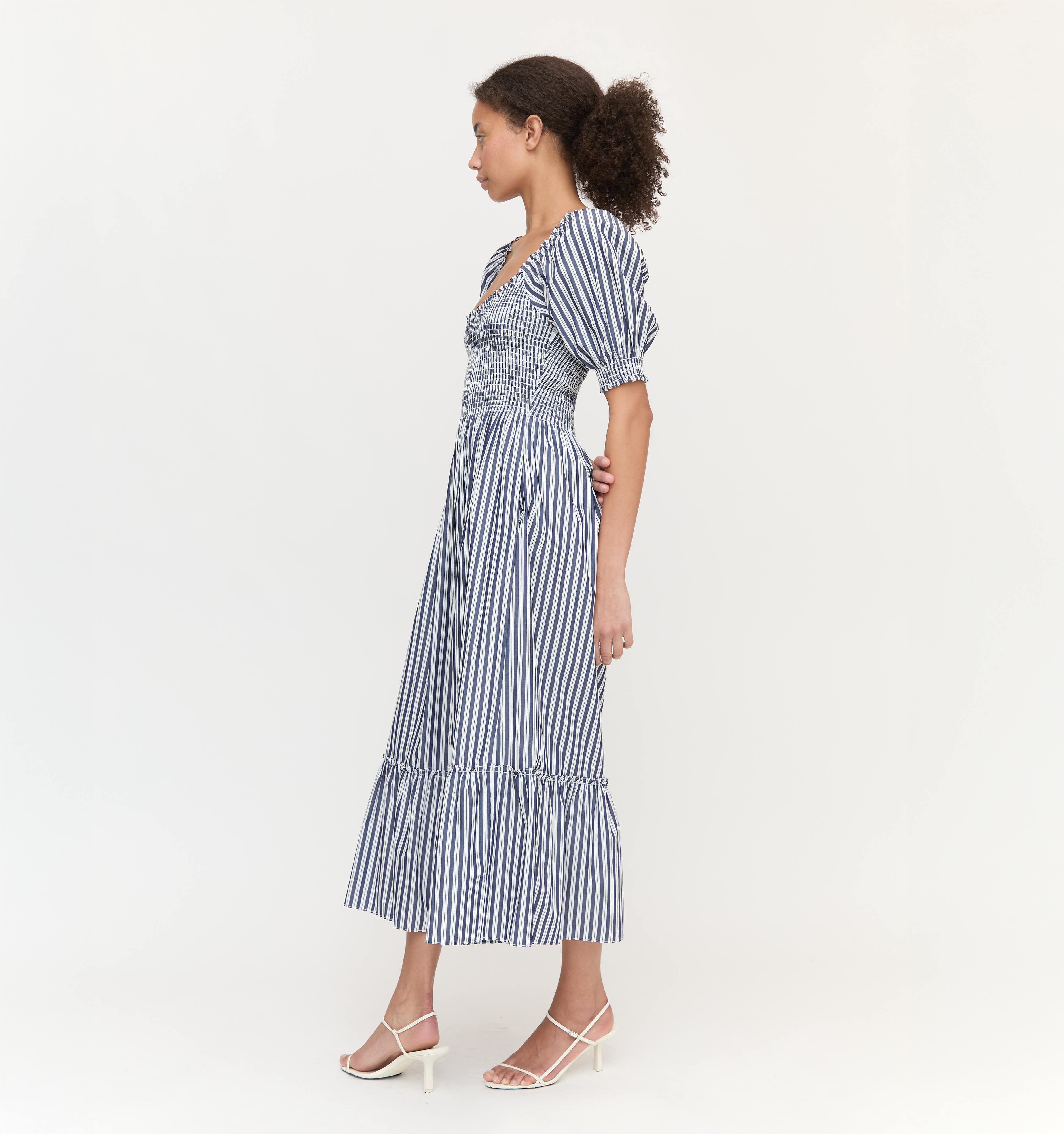 The Louisa Nap Dress - Navy Stripe - Image 2