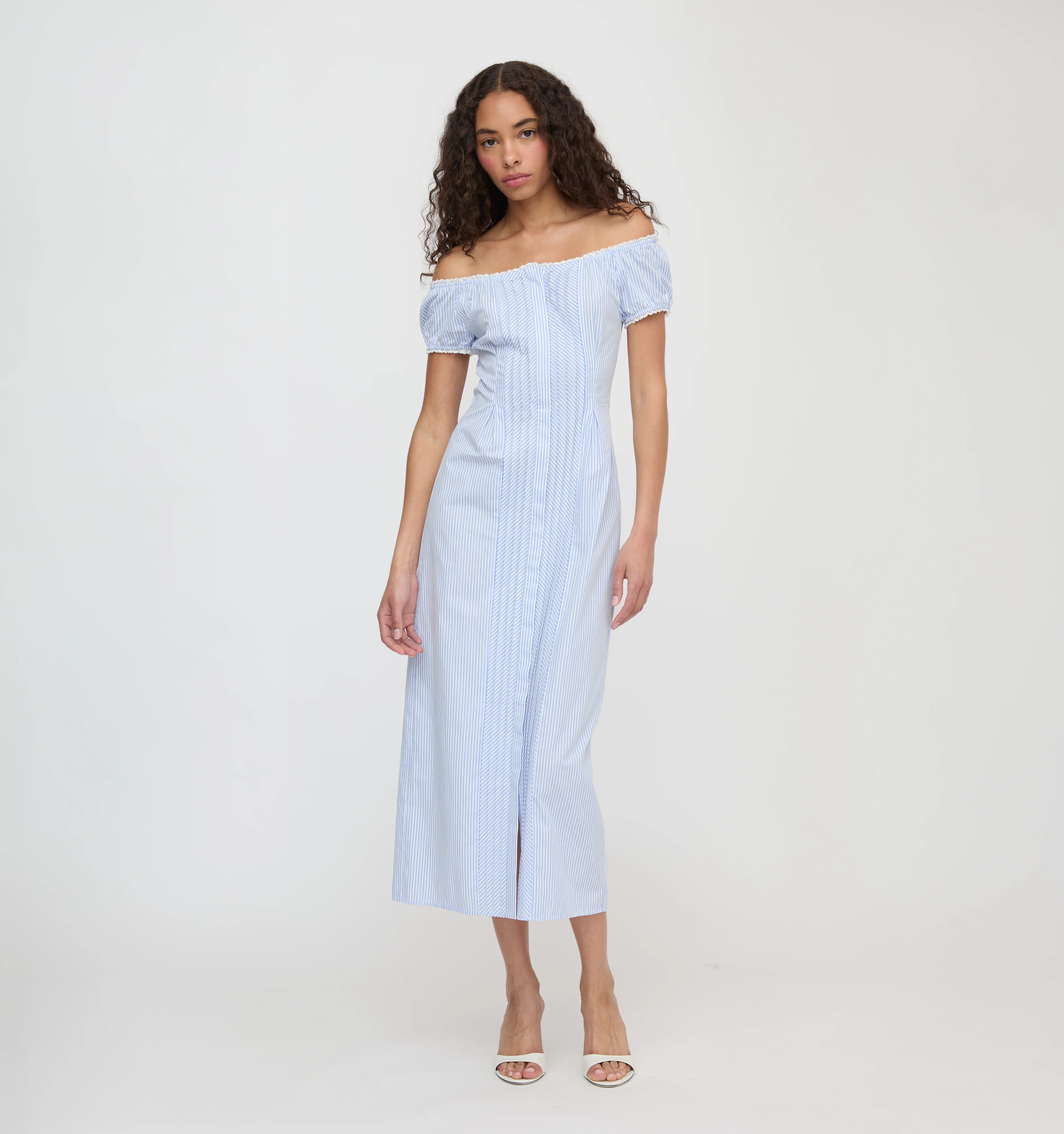 The Madison Dress - Blue/White Stripe - Image 4