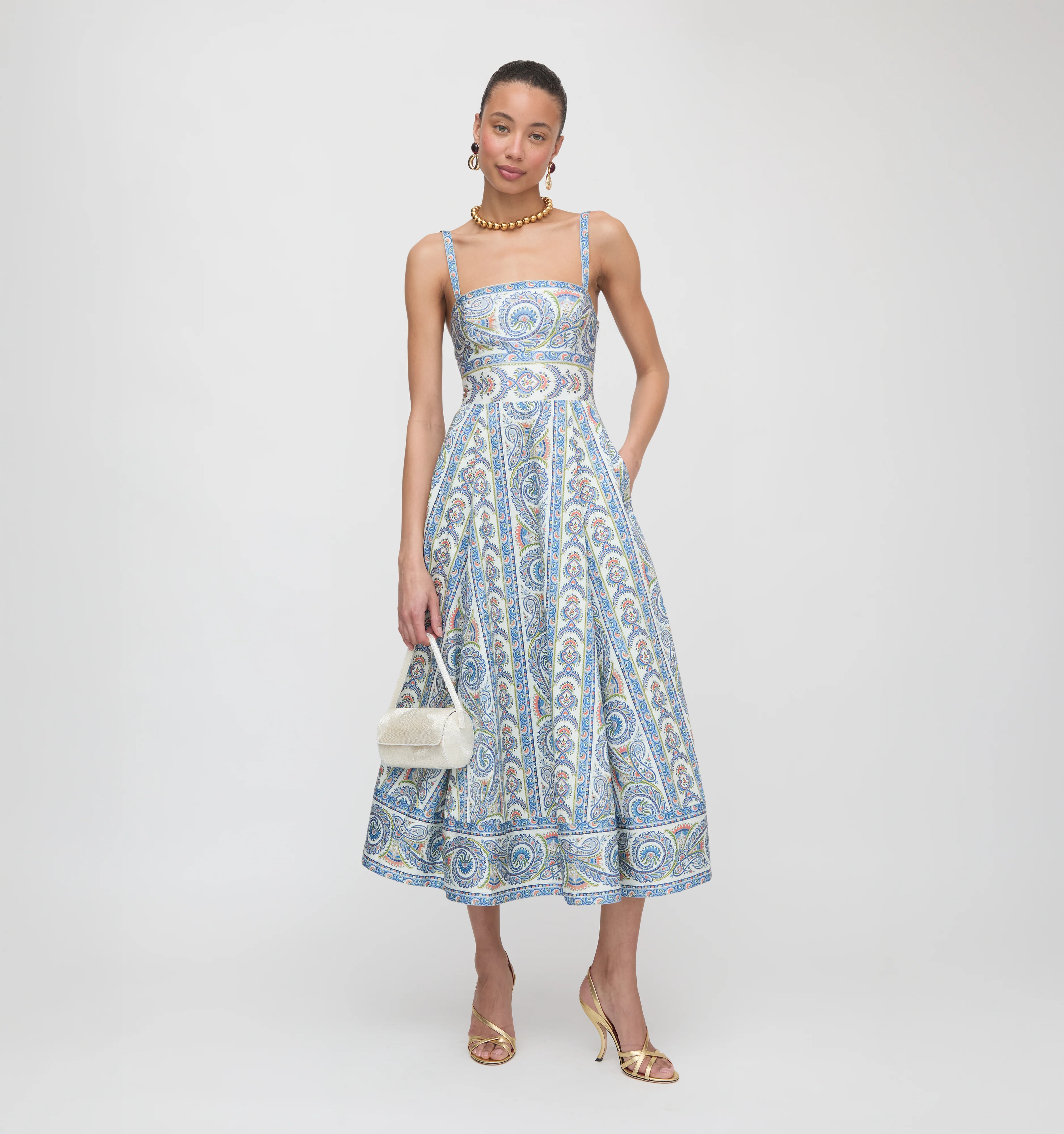 The Margot Dress - Blue Corsica Paisley - Image 4