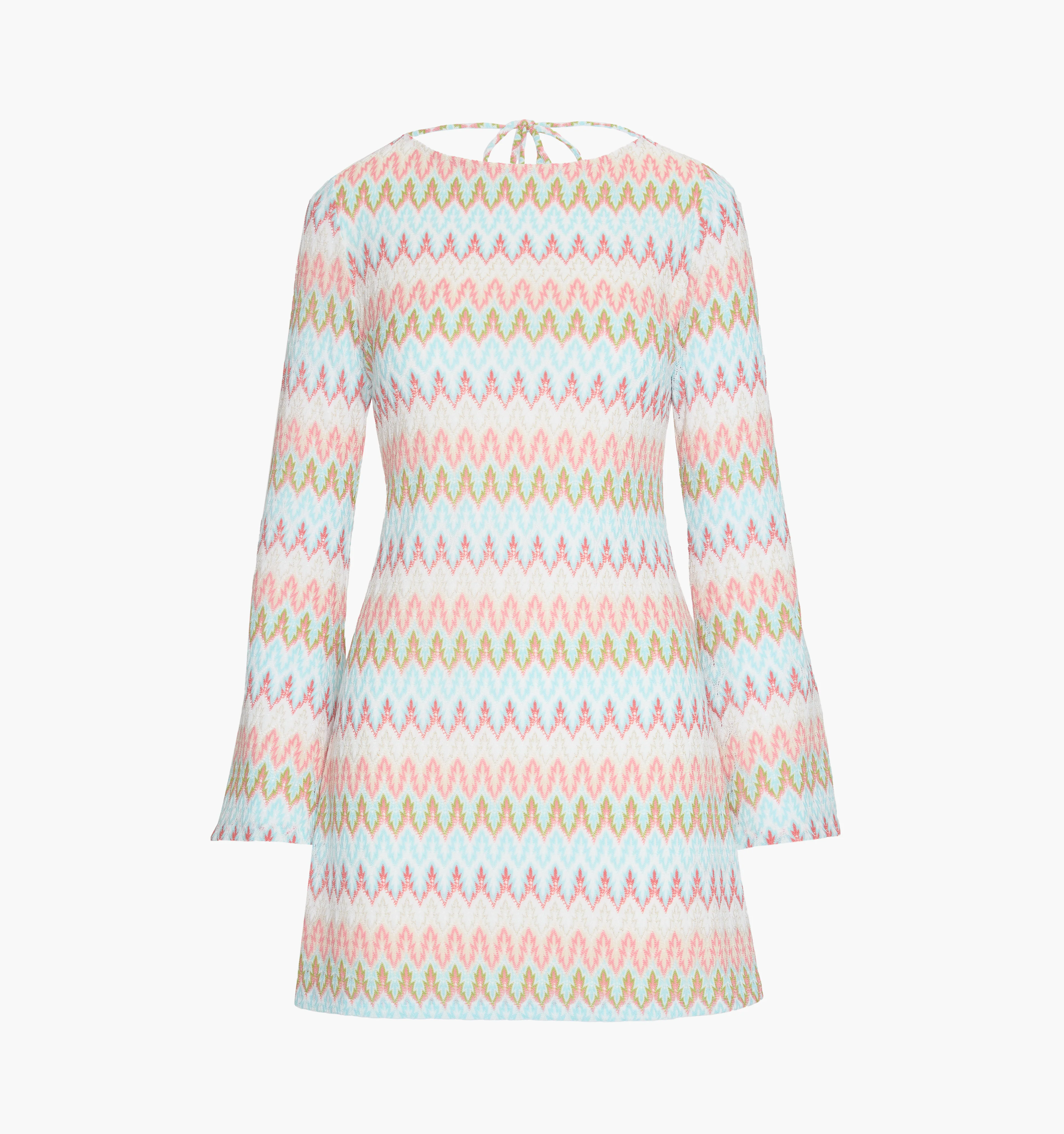 The Nathalie Dress - White Multi Smooth Shimmer Knit - Image 6