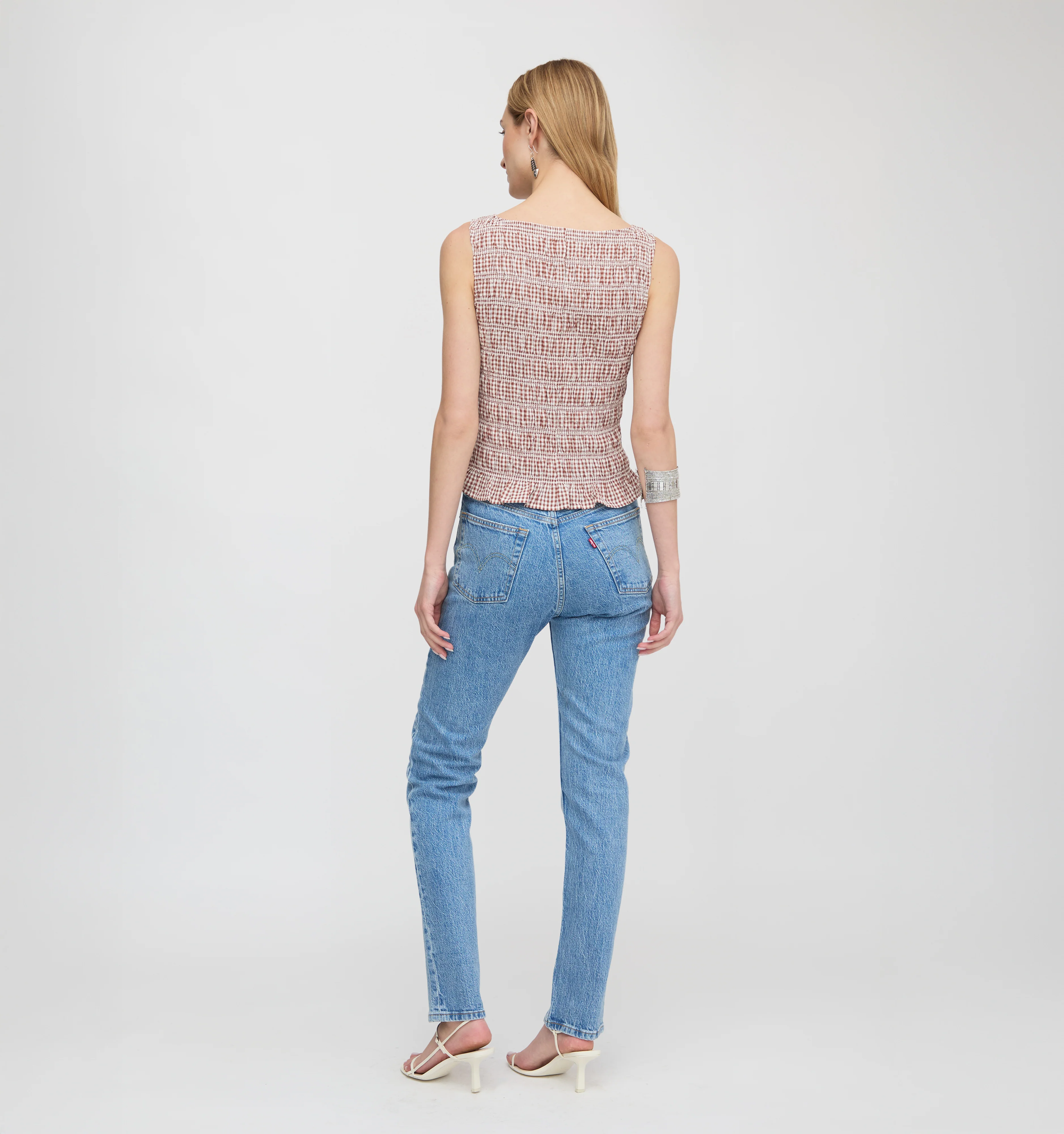 The Phoebe Nap Top - Cognac Gingham - Image 4
