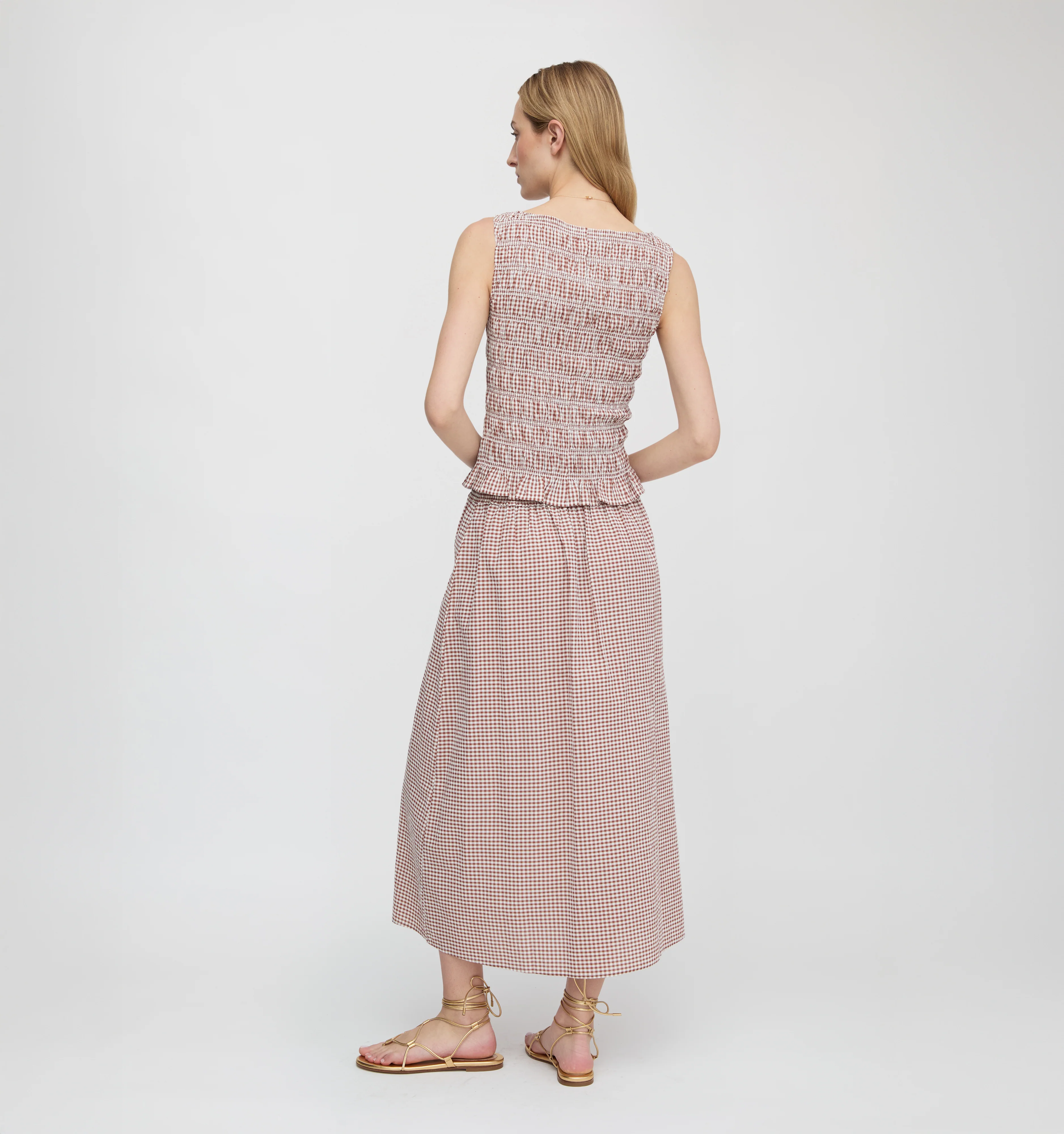 The Phoebe Nap Top - Cognac Gingham - Image 7