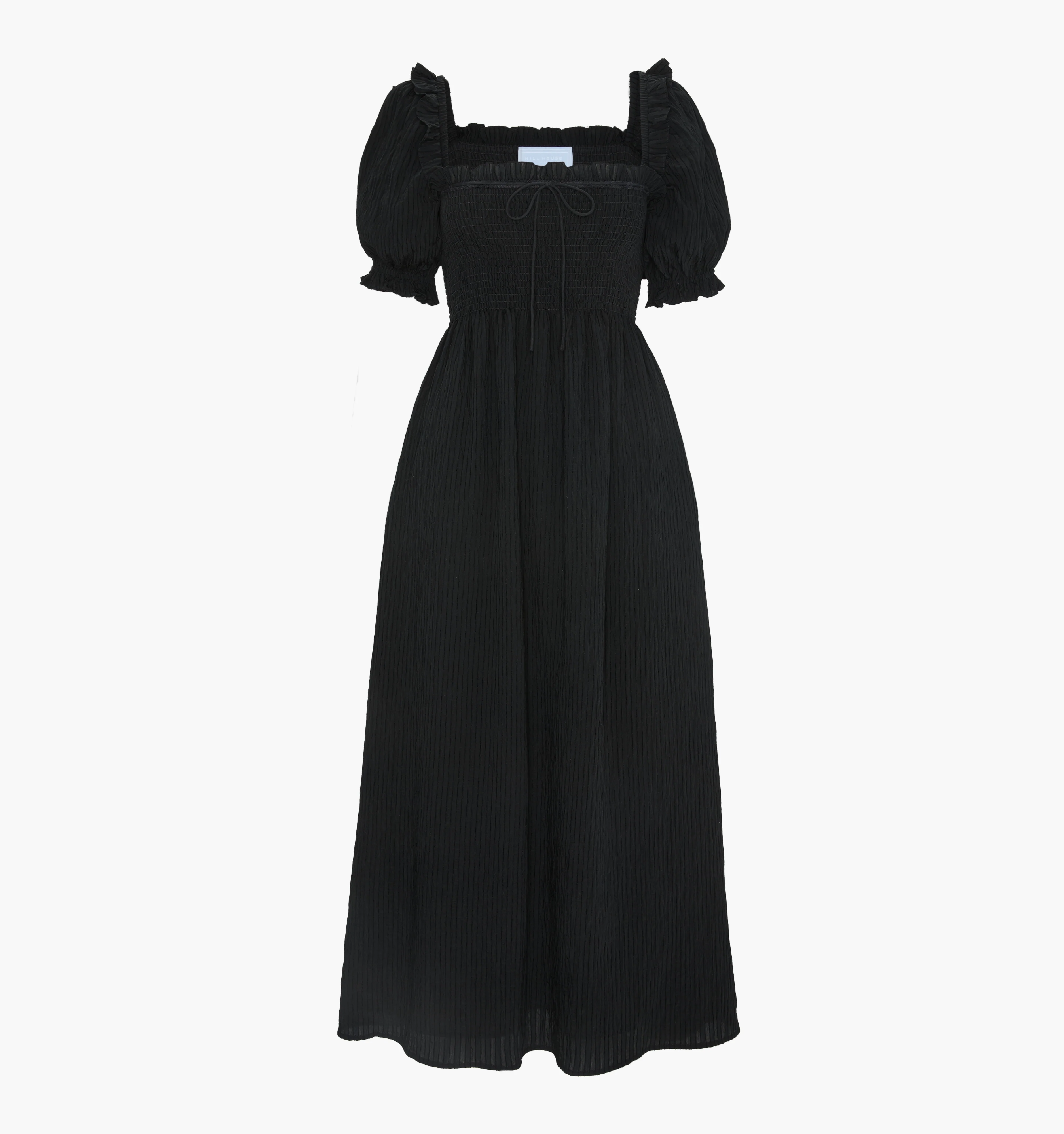 The Scarlett Nap Dress - Black Tonal Seersucker - Image 6