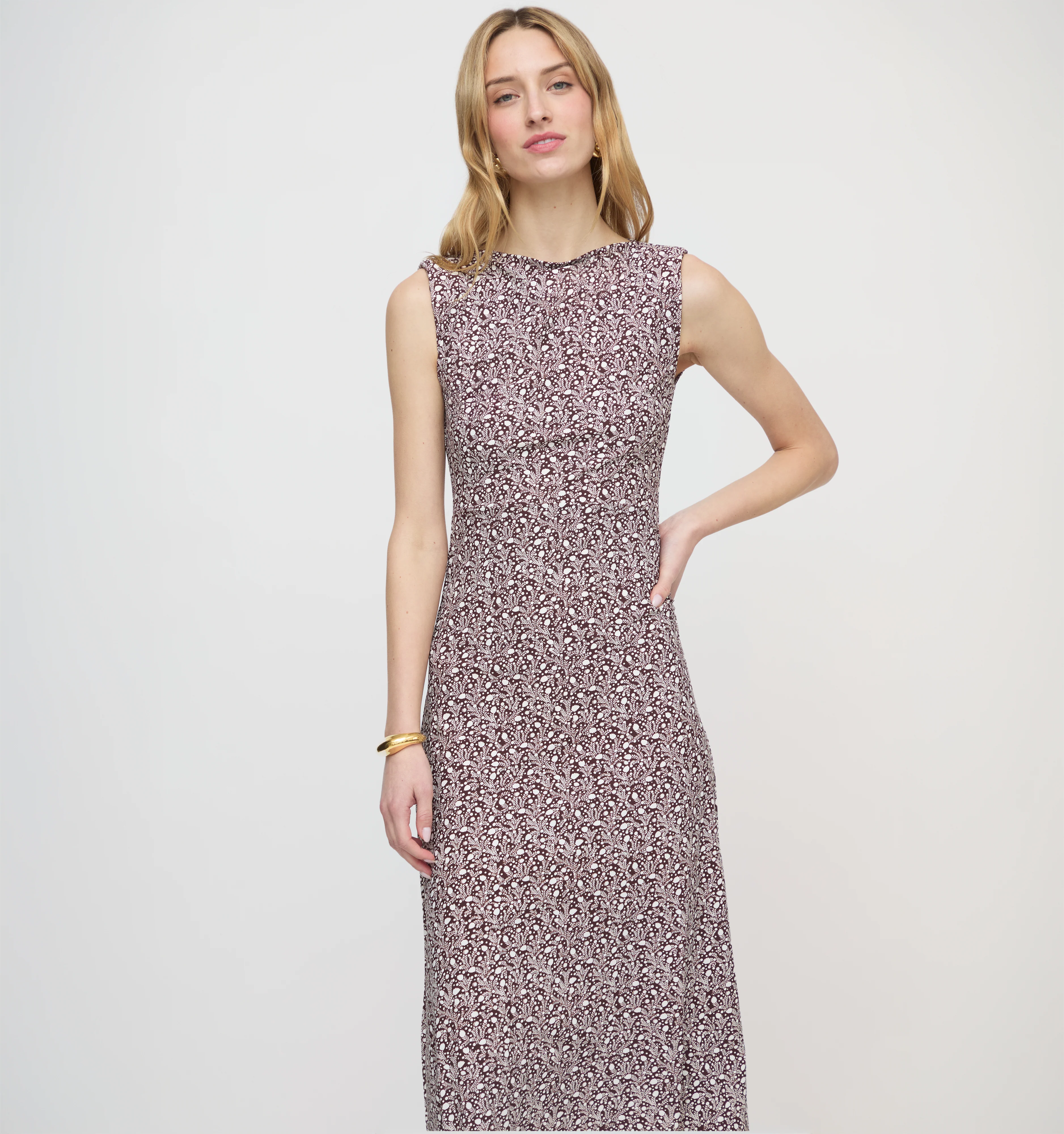 The Sloane Dress - Chocolate Ditsy Thistle - Image 3