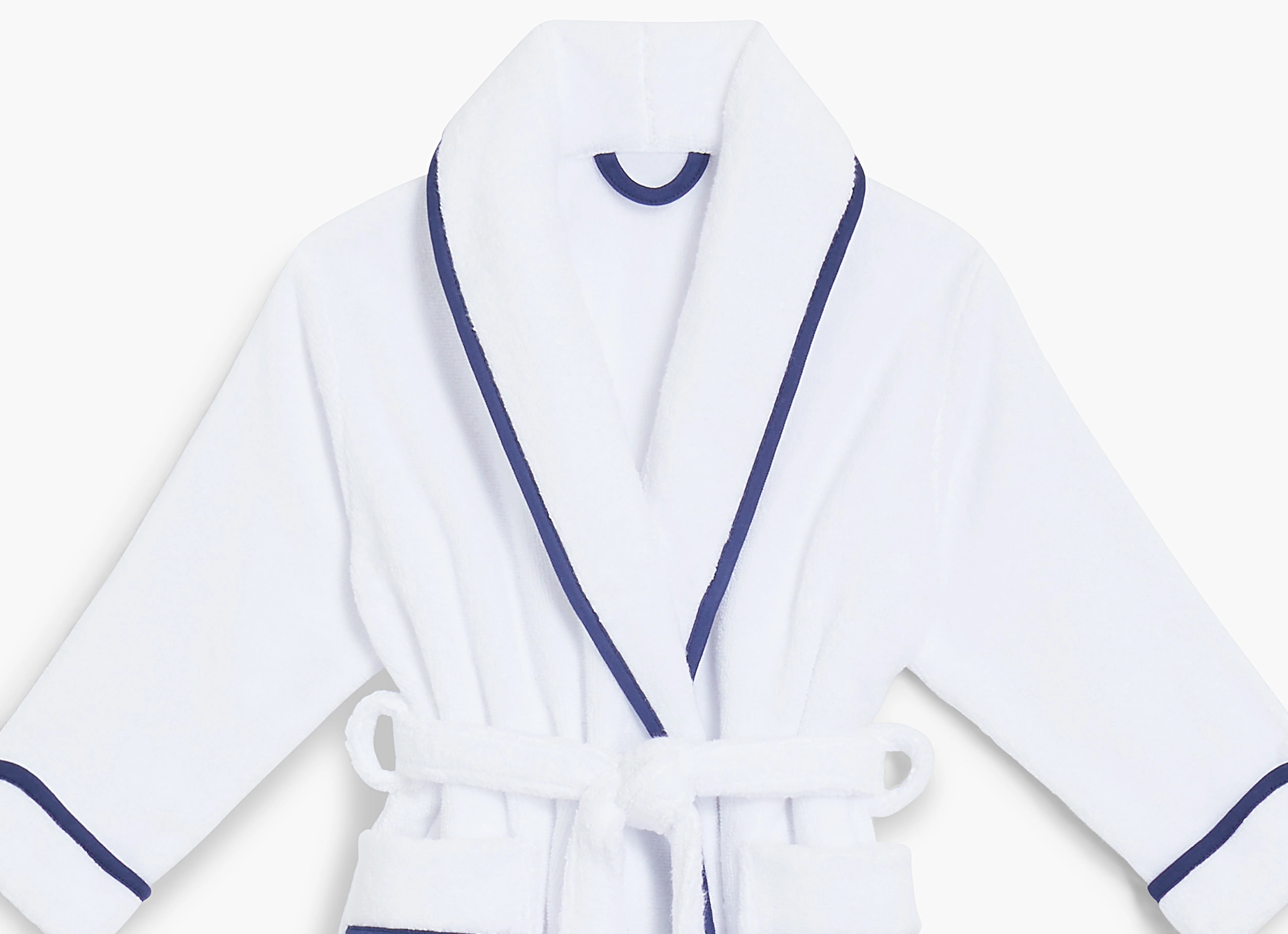 The Tiny Hotel Robe - White/Navy - Image 6