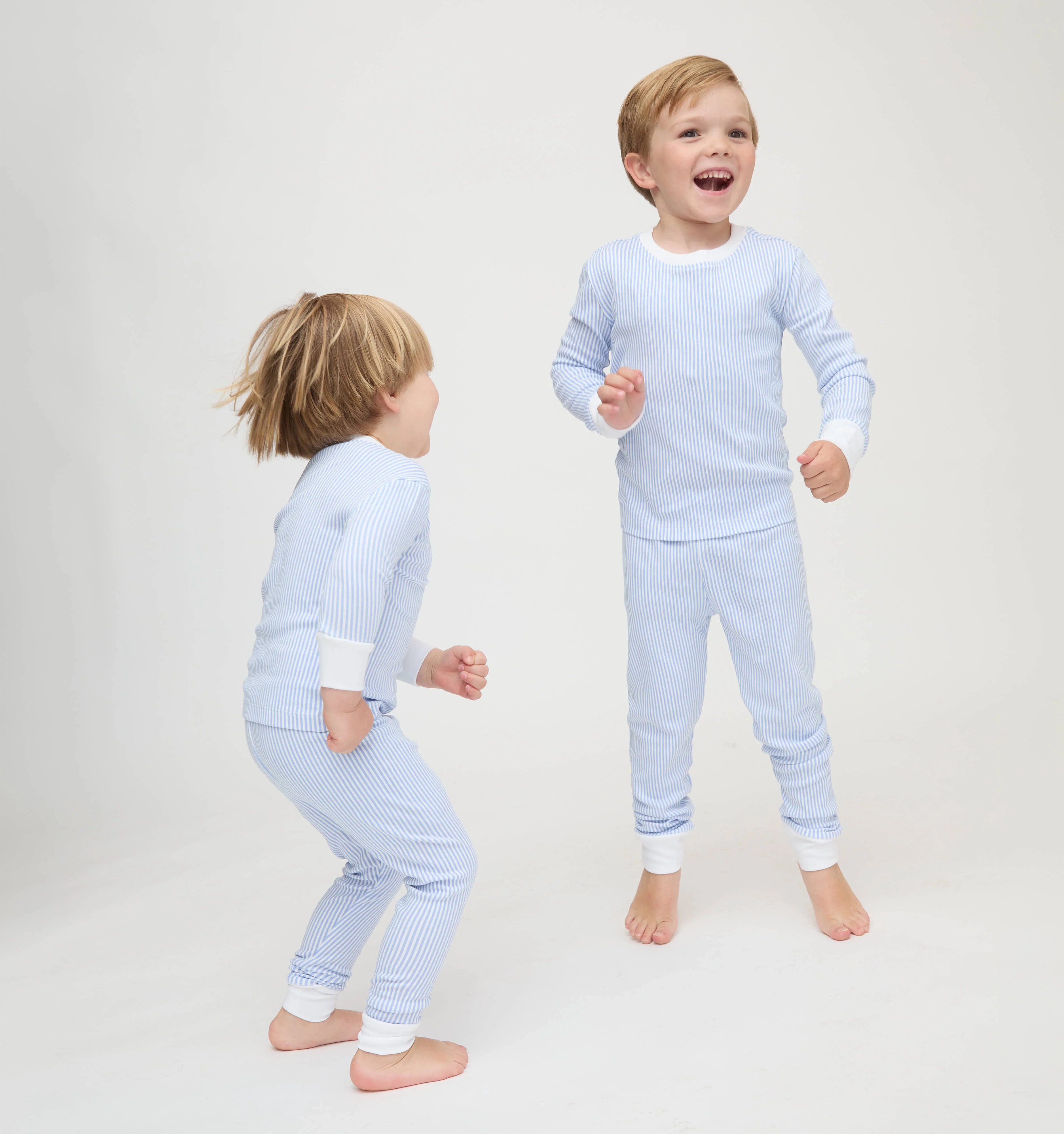 The Tiny Sully PJ Set - Blue/White Stripe - Image 3